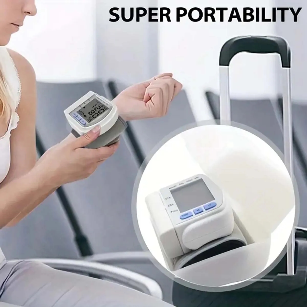 Wrist Blood Pressure Monitor Kit with Extra Large Cuff 4