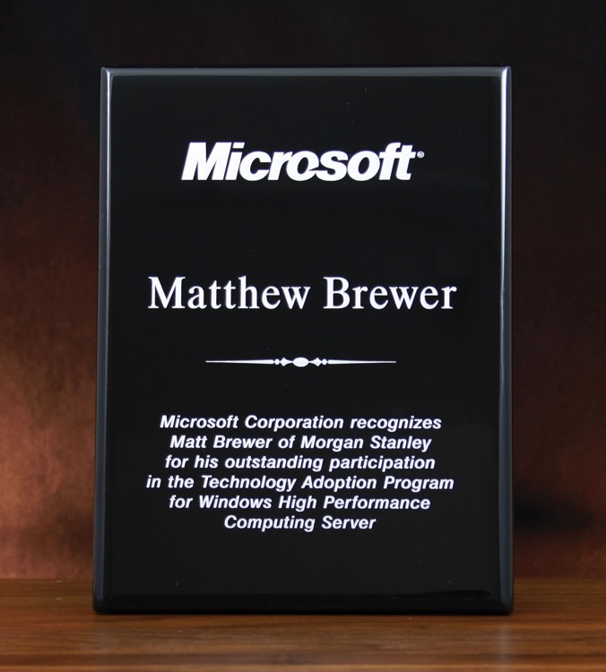 Black Piano Finished Plaque (9"x12") 1