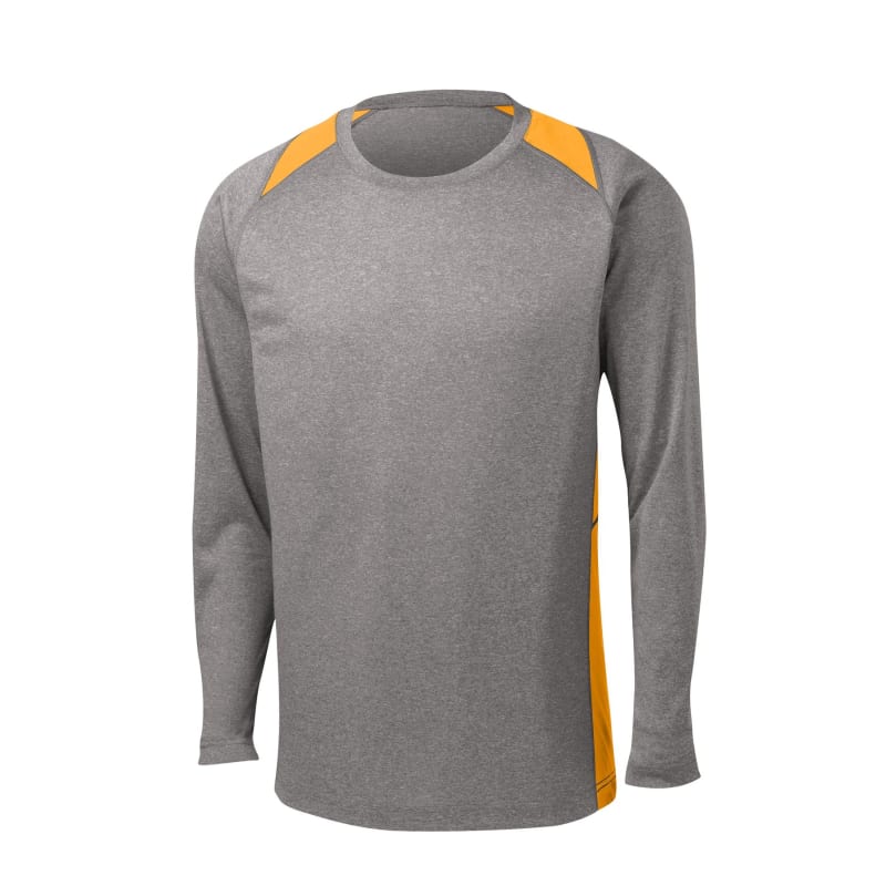 Sport-Tek Long Sleeve Heather Colorblock Contender Tee. 23