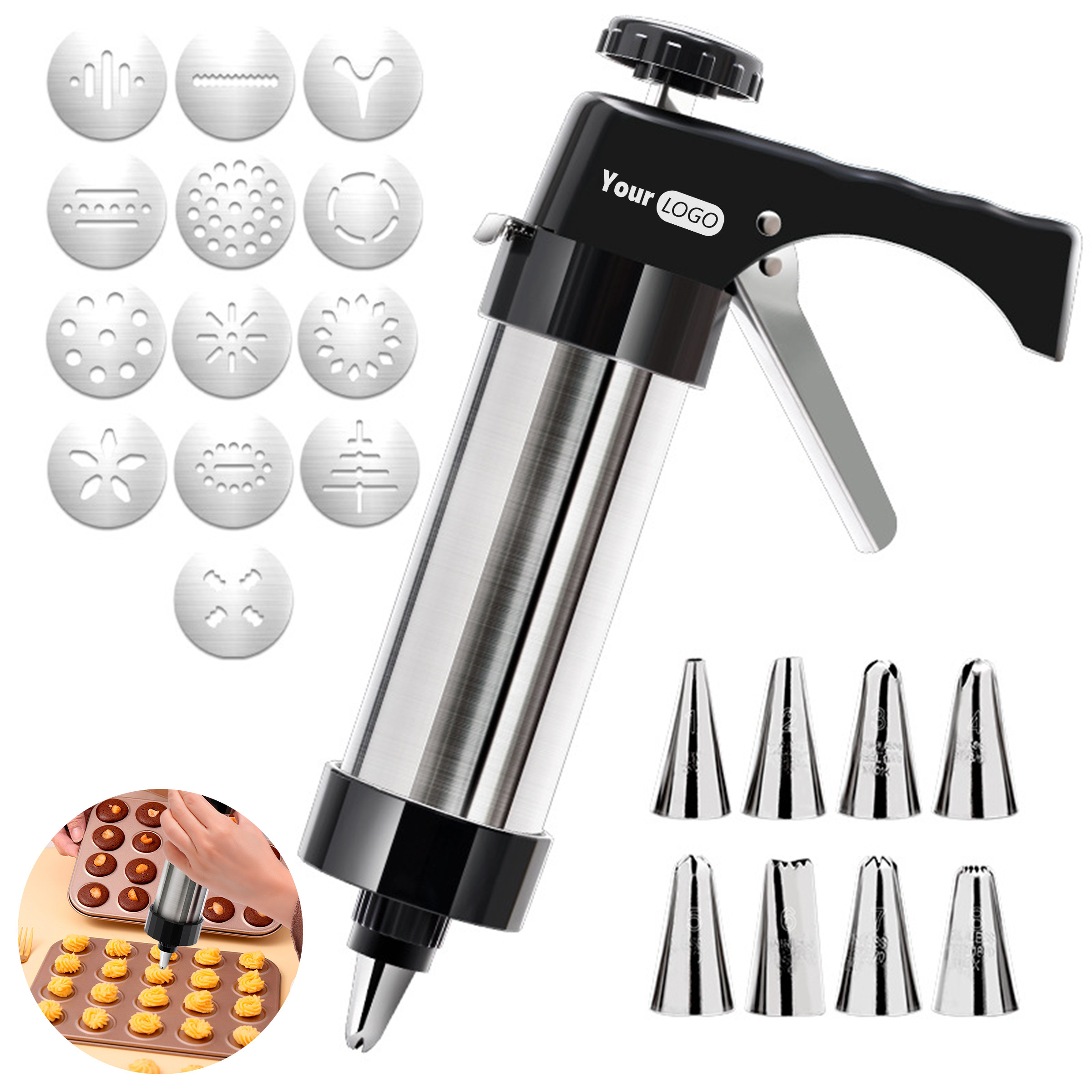 Stainless Steel Cookie Butter Piping Baking Tool 7
