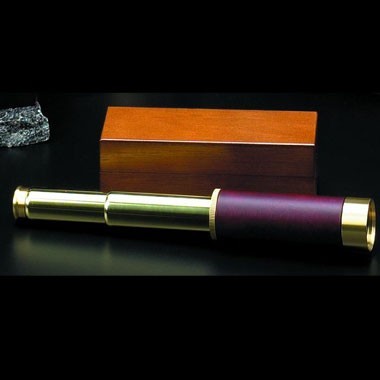 Brass Telescope w/Leather Wrap Around on Grip Section 2