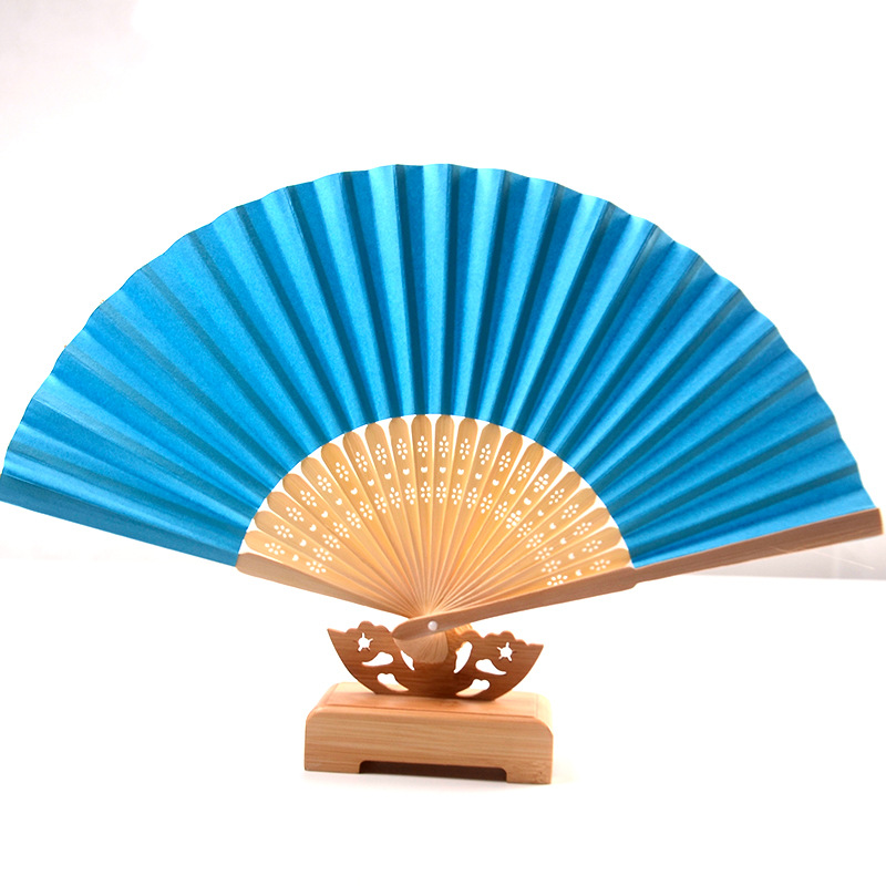 Multicolor Bamboo Folding Paper Fan 4