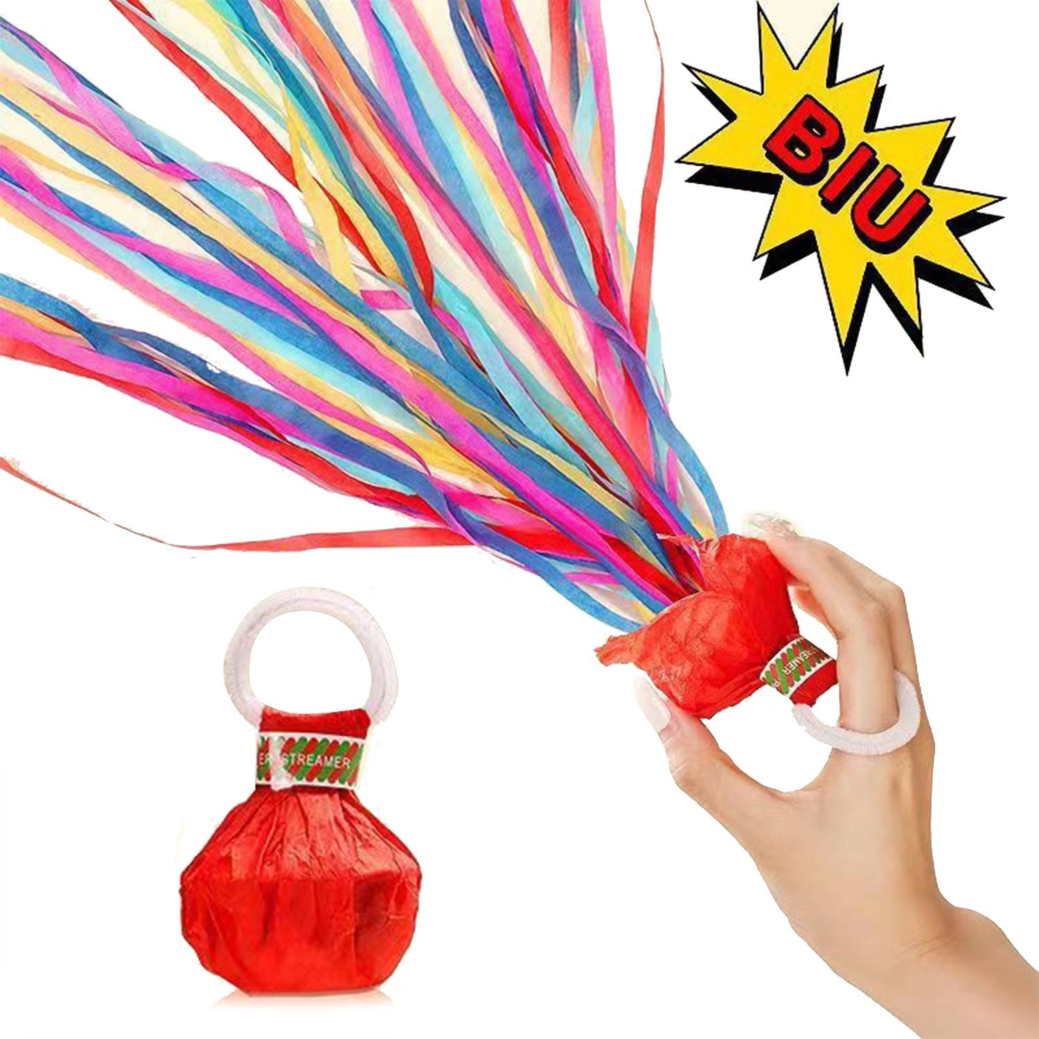 Colorful Hand Throw Streamers Poppers Paper Crackers 2