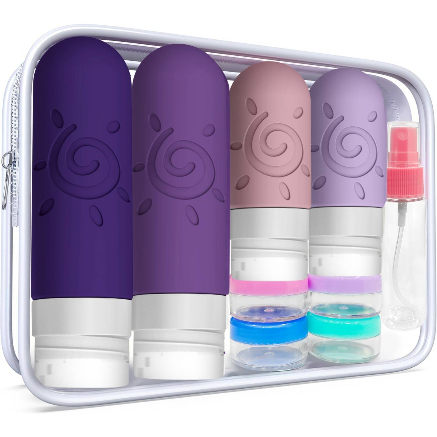 17 Pack Leakproof Silicone Travel Bottles Set 5