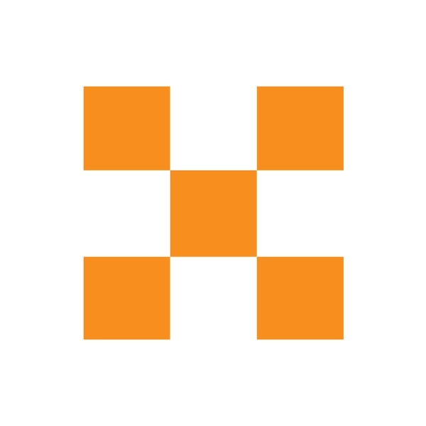 Airport Flags - Orange & White Checkered 2