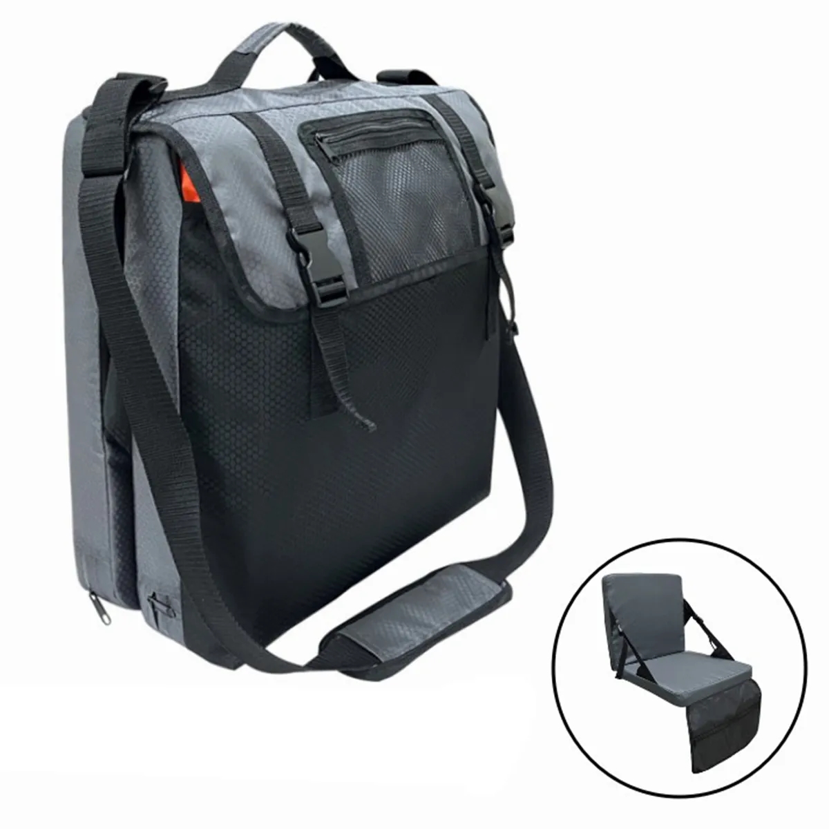 Stadium Outdoor Folding Seat Cushion W/ Backrest Blanket 2