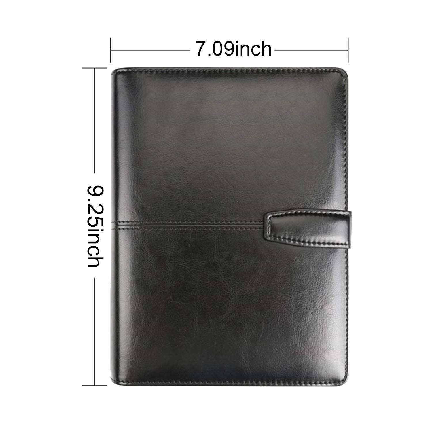 PU Leather Hardcover Refillable 6 Rings Office Notebook 2