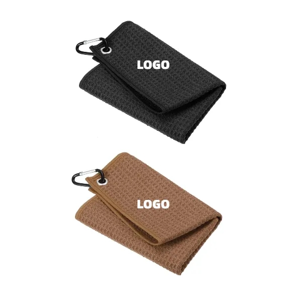 Convenient Microfiber Waffle Pattern Golf Towel 6