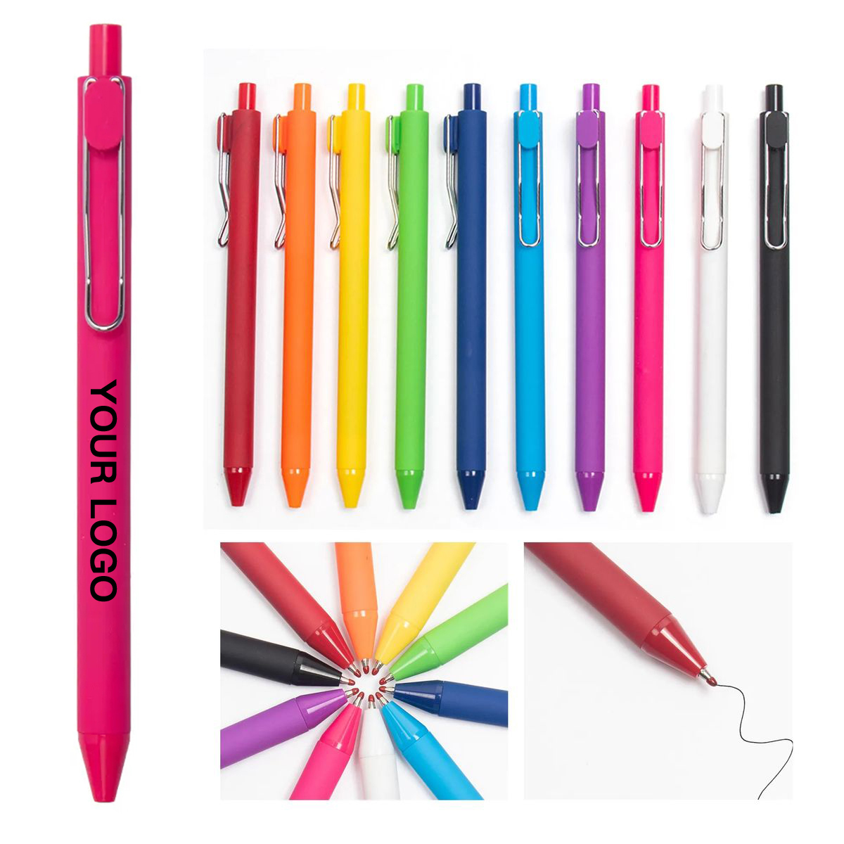 Slim Matte Barrel Ink Pen for Office Use 2