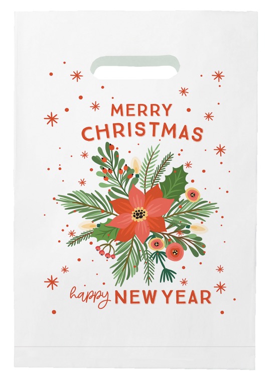 Christmas Scatter Design 3 Merchant Paper Bags (9" x 13" x 2.5") 3