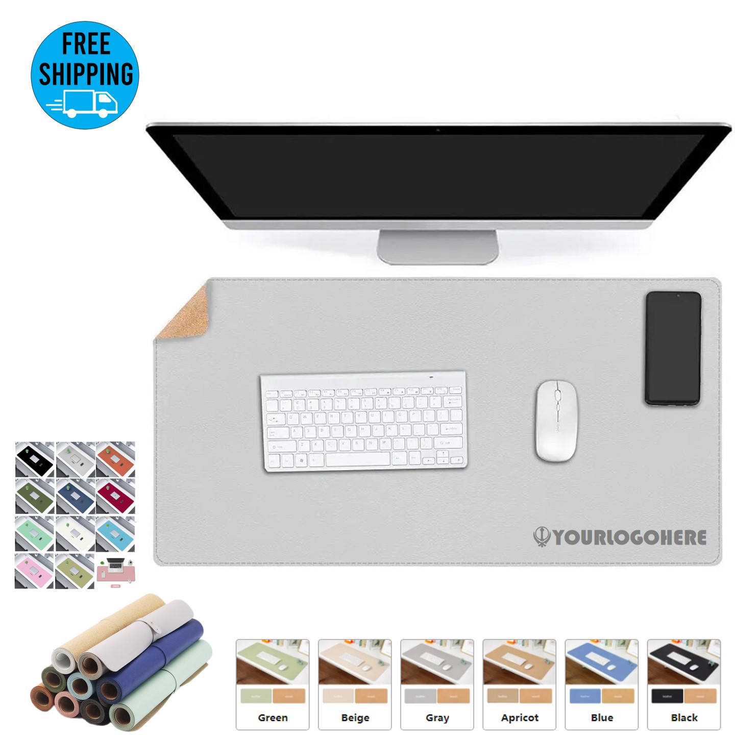 Double-sided Cork Desk Mouse mat 1
