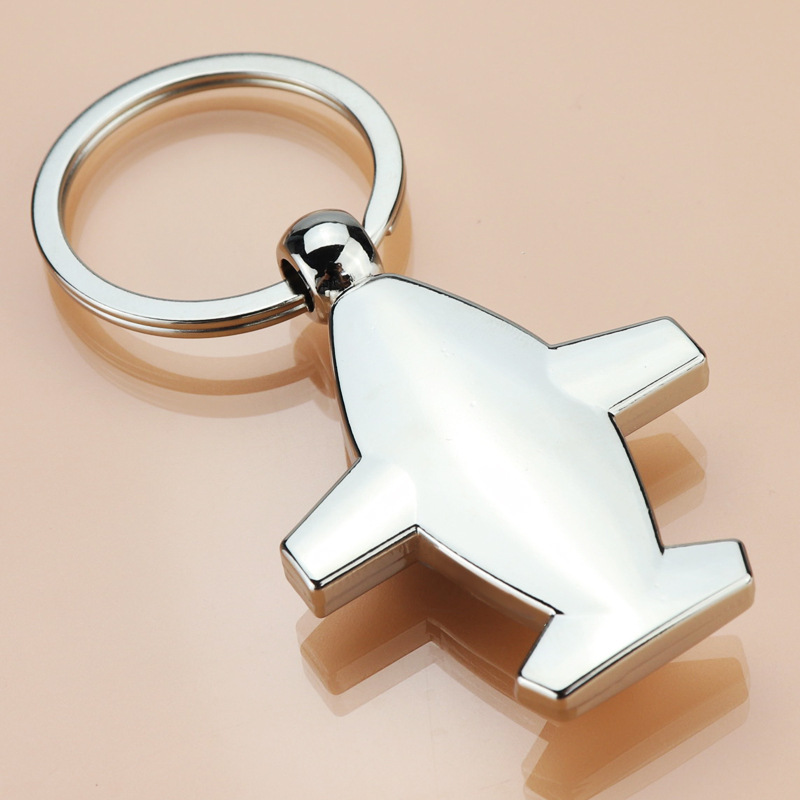 Metal Plane Compass Keychain 2