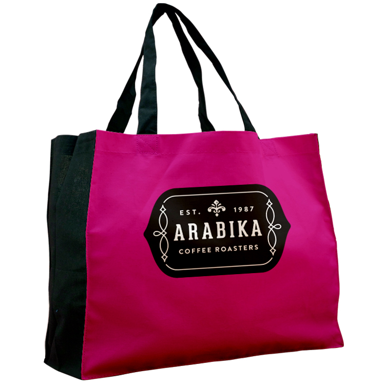 Wide Vibrant Color Cotton Tote 13