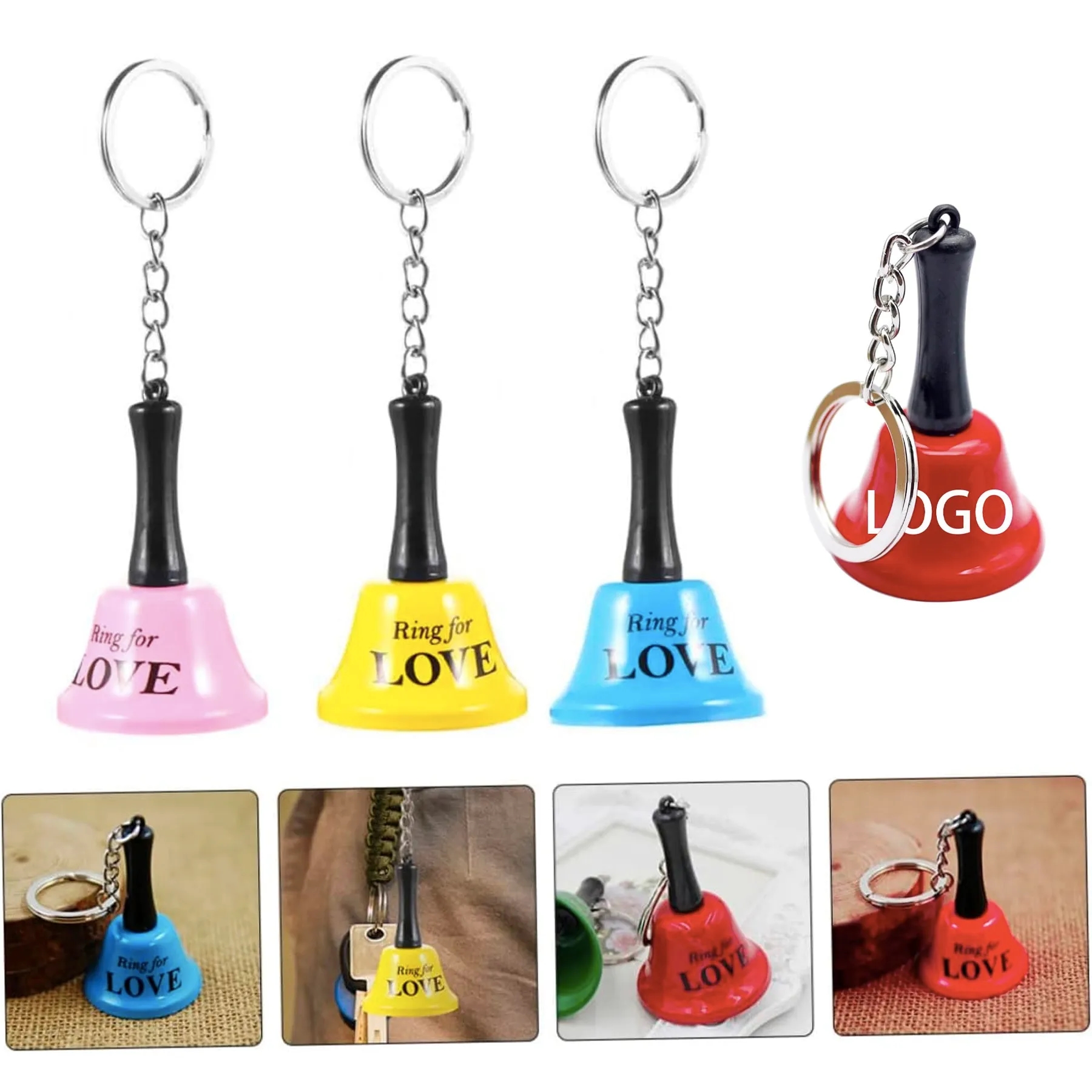 Hand Bell Keychain Pendant 7