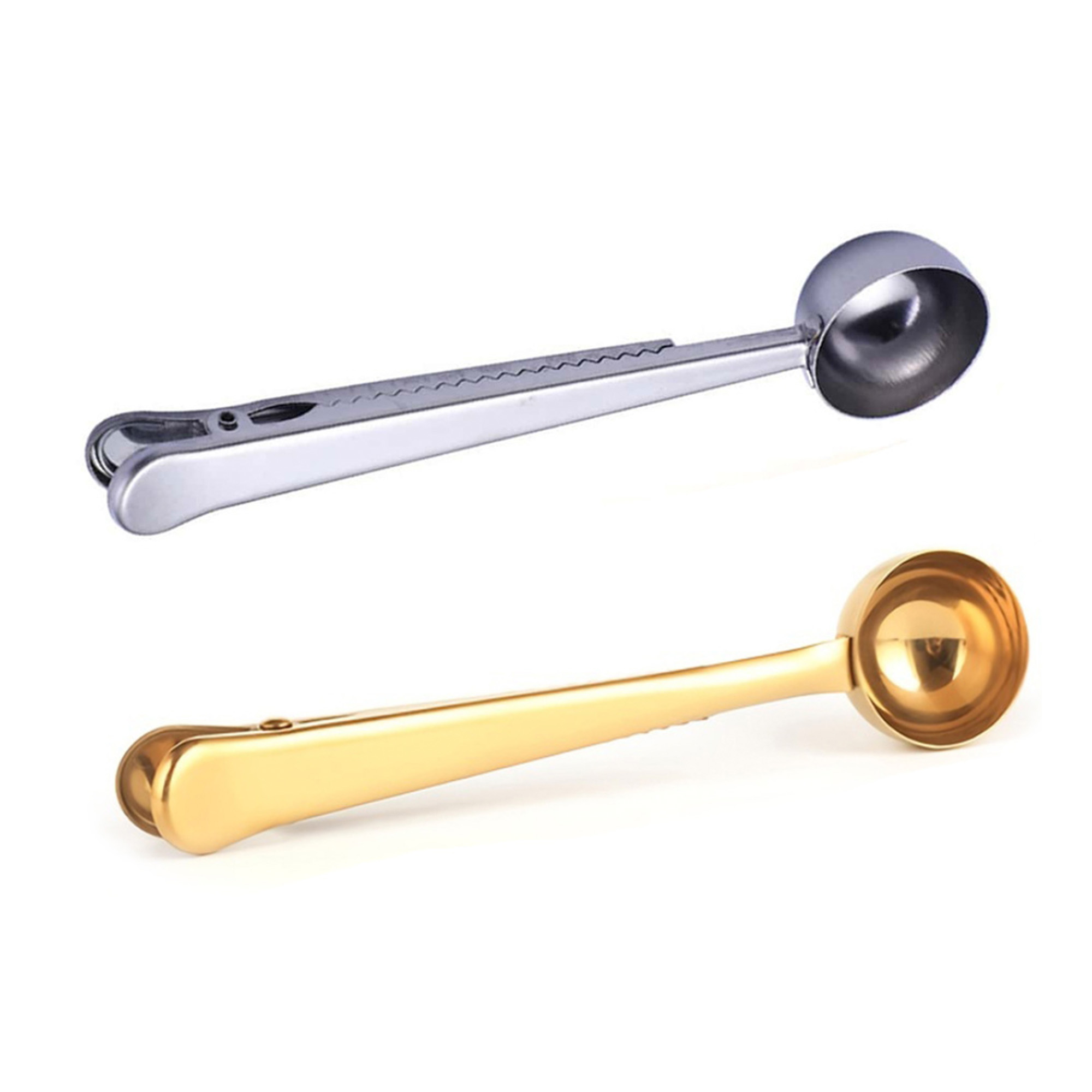 Stainless Steel Coffee Measuring Spoon With Sealing Clip 2