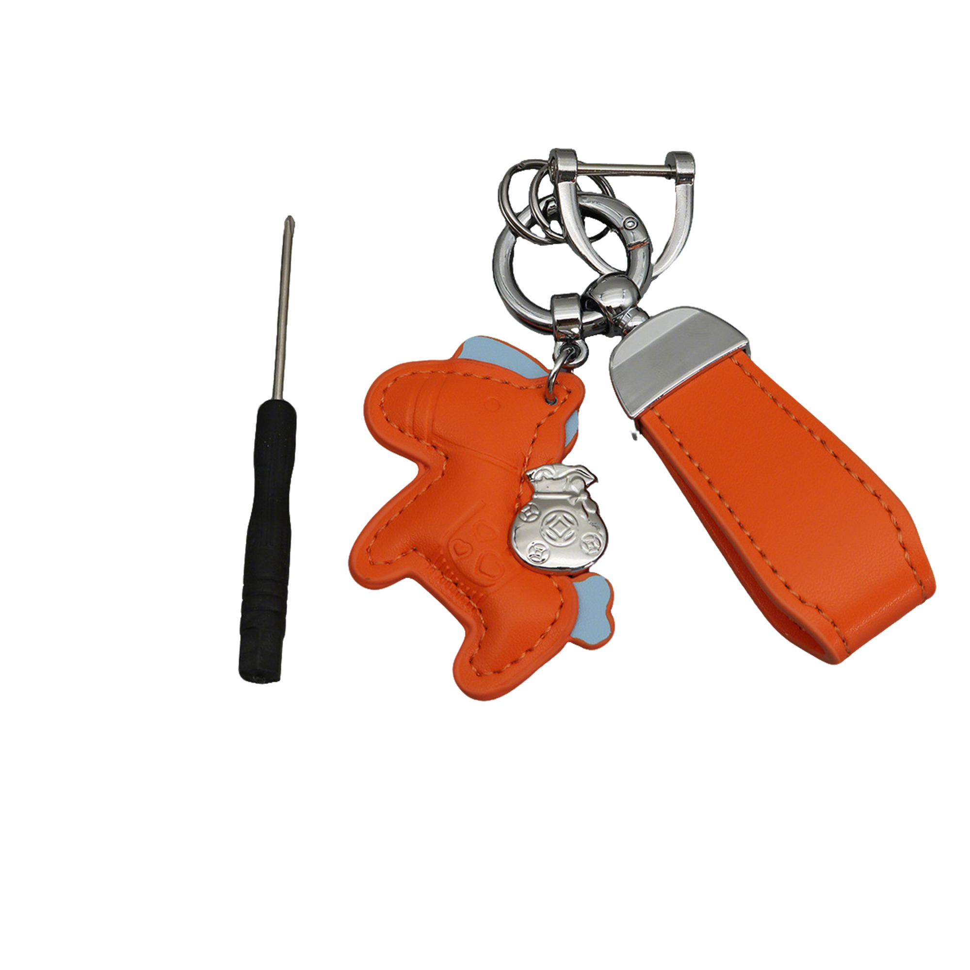 Polyurethane Pony Figure Key Ring With Strap 6.7" Length 14