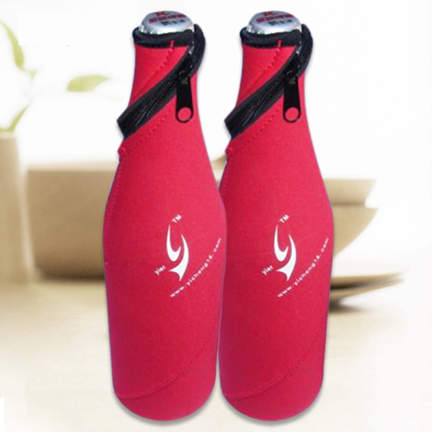Neoprene Cooler Bottle Holder with Screw Zipper 3