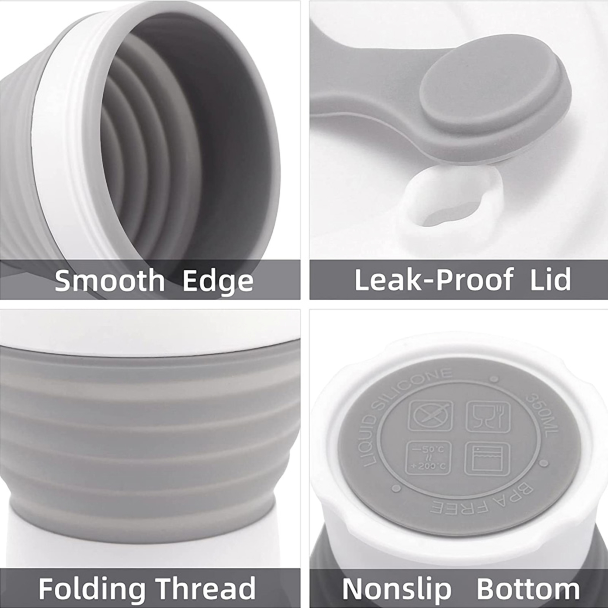 350ml Folding Pocket Cup w/Lid 3