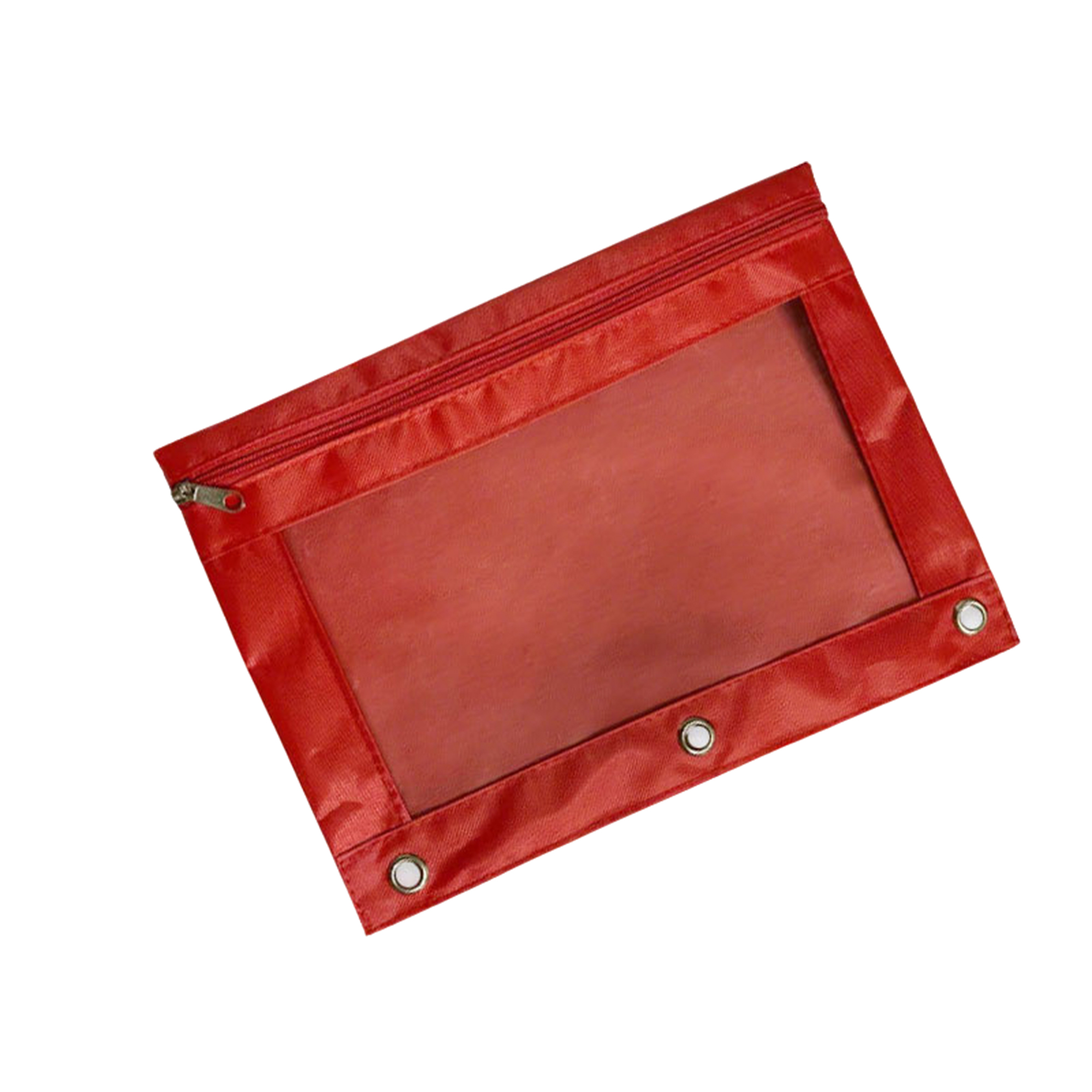 Three Hole Zipper Pencil Pouch 7.1" x 9.8" 3