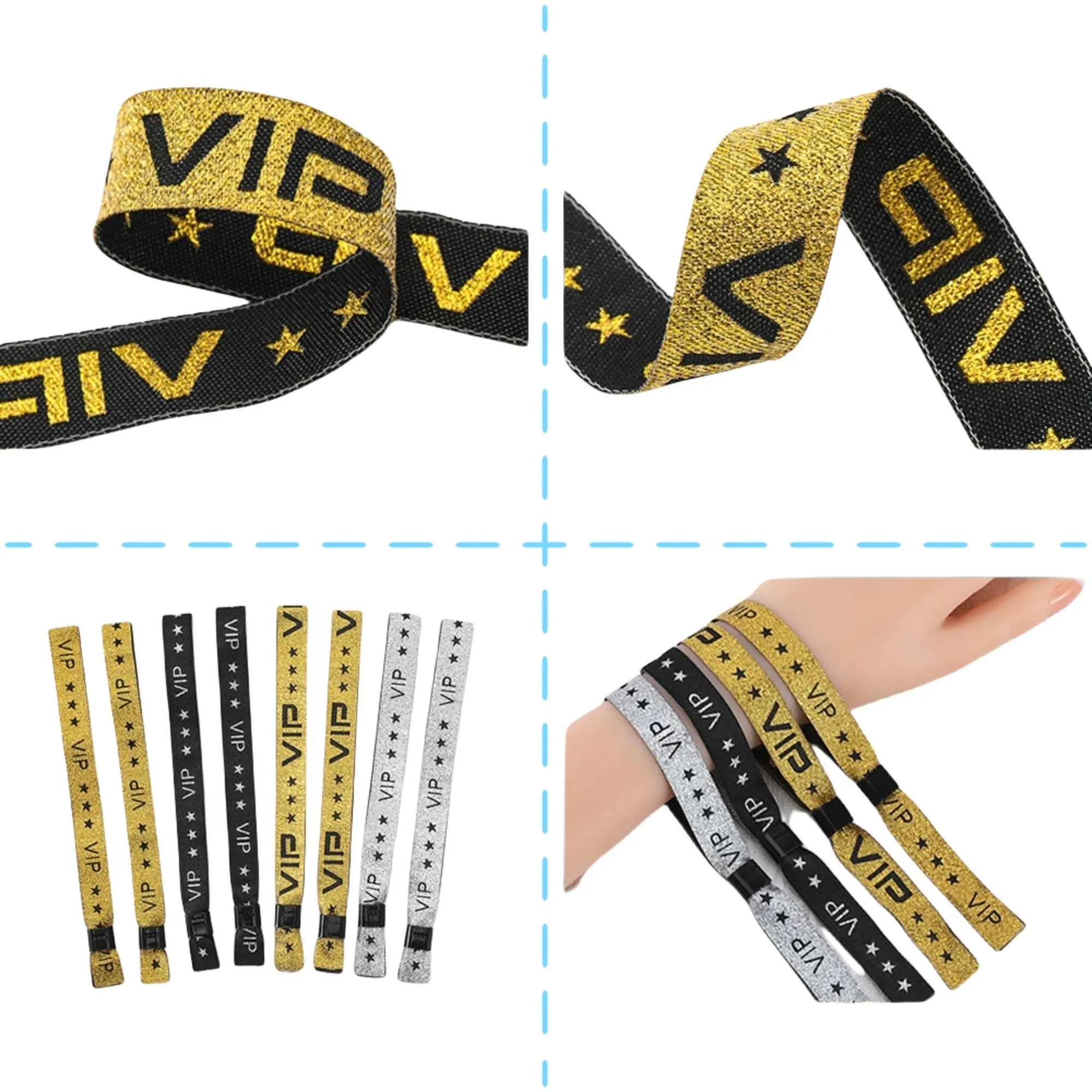 Customizable Gold Identification Wristband With Buttons 12