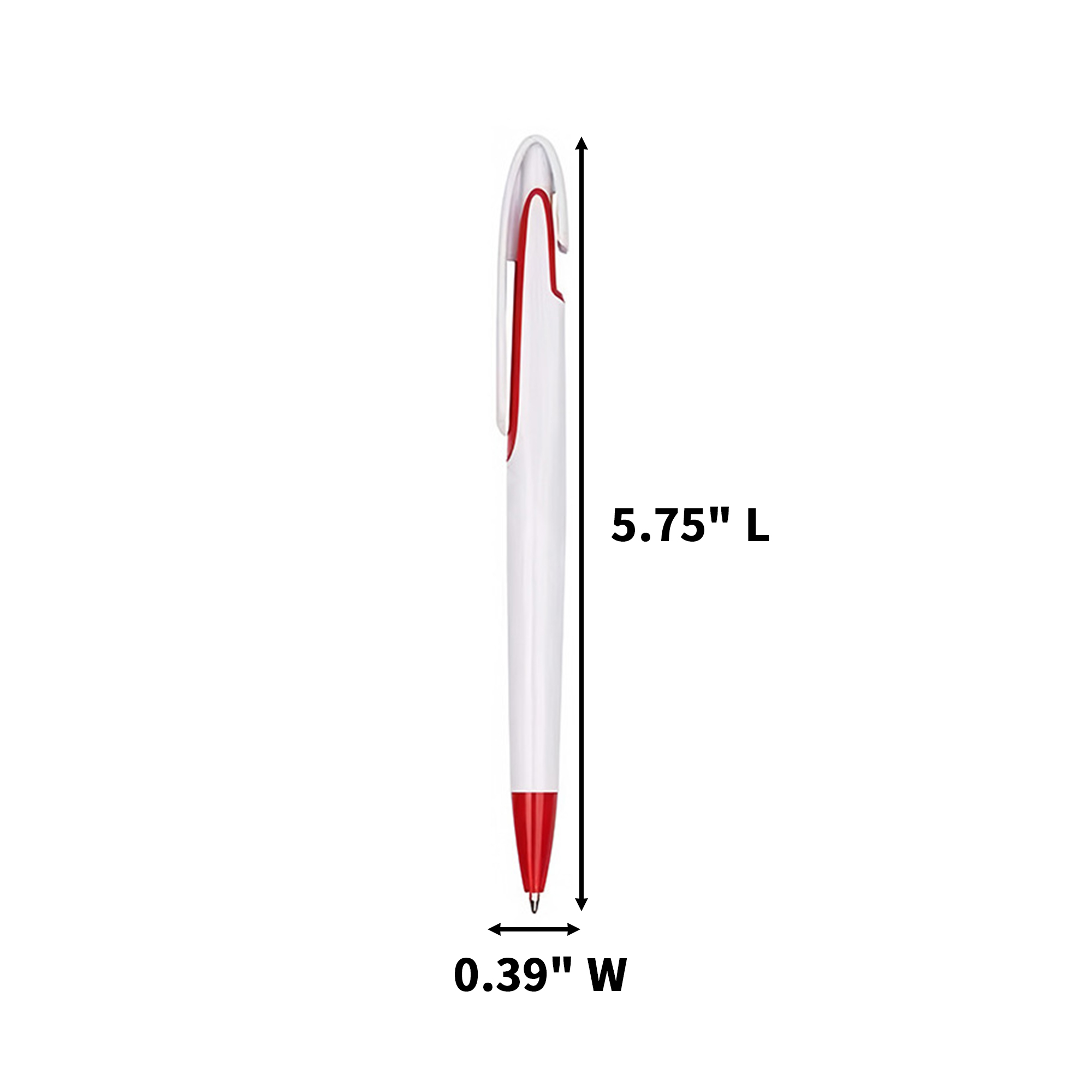 Plastic Retractable Ballpoint Pen With Swan Neck Accent 1