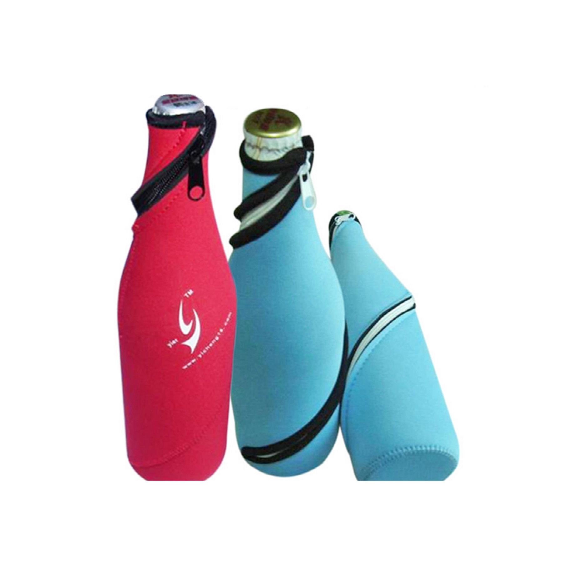 Neoprene Cooler Bottle Holder with Screw Zipper 4