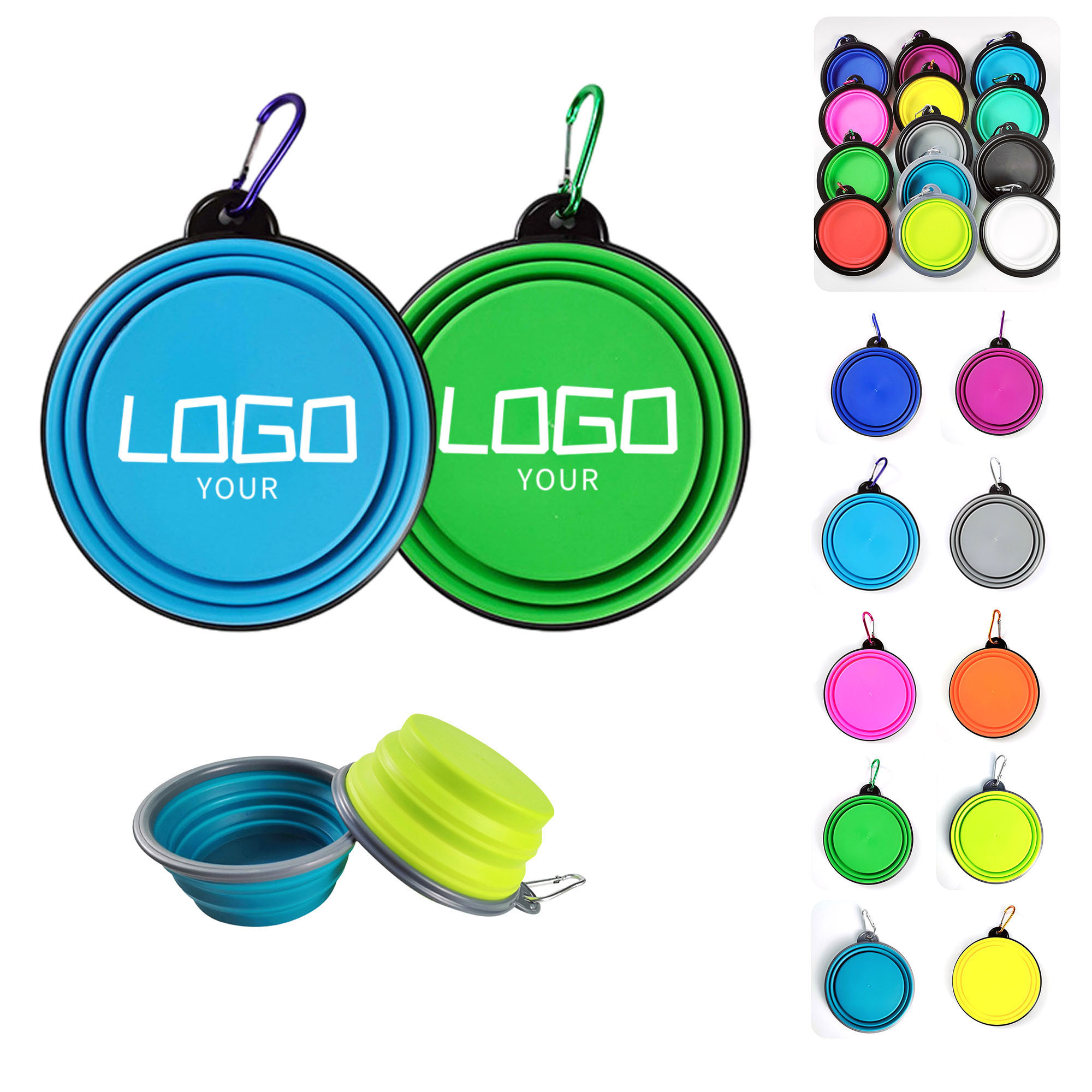 Collapsible Pet Bowl With Carabiner 2