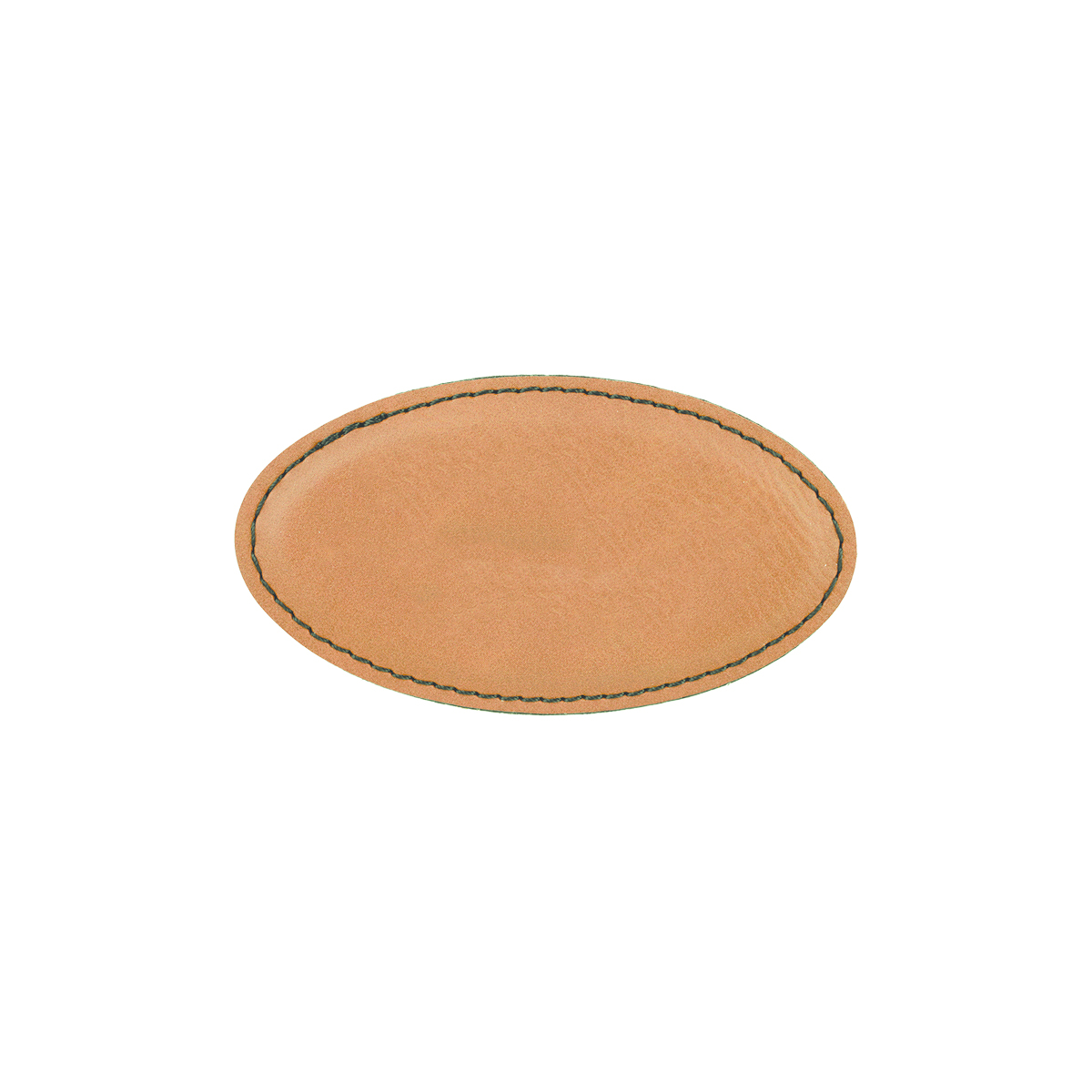 3 1/4" x 1 3/4" Rawhide Leatherette Oval Badge w/ Magnet 3