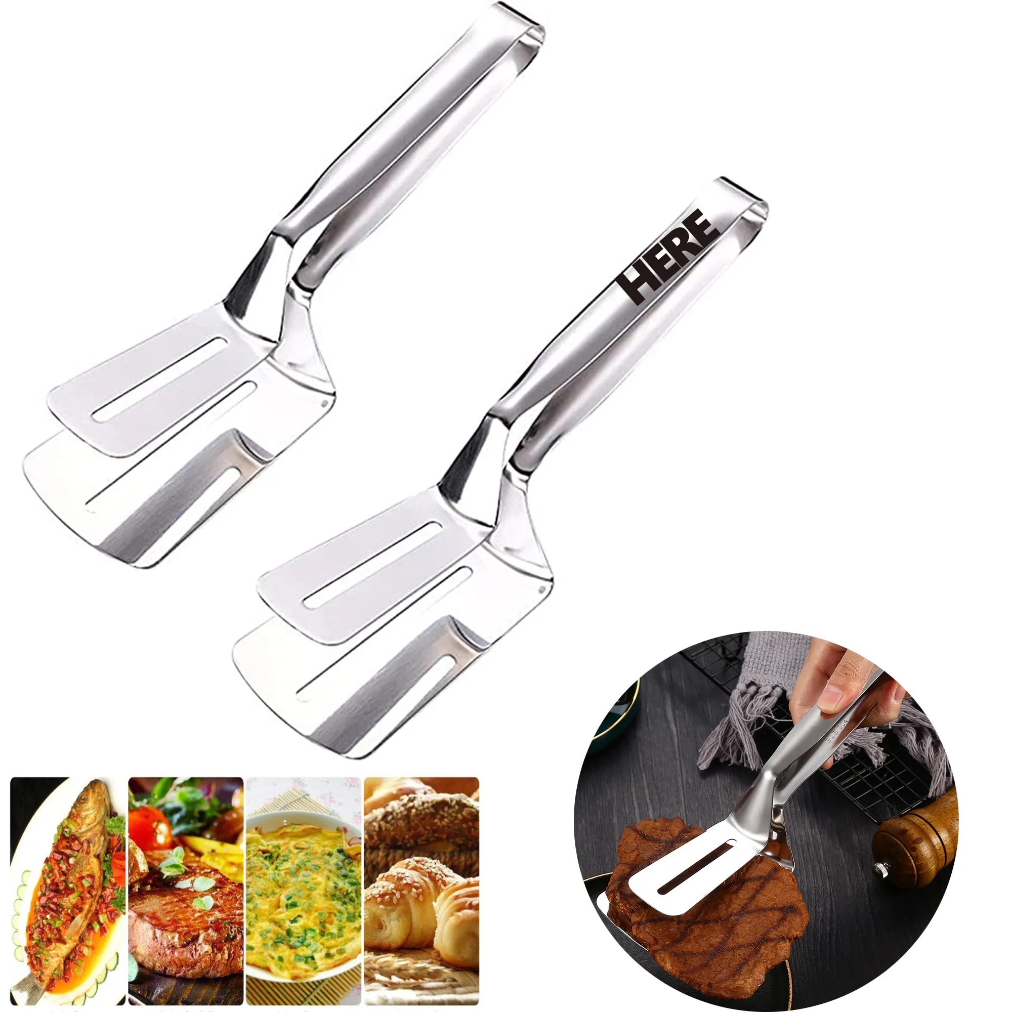 MOQ 50PCS Customize Stainless Steel Steak And Pizza Spatula 3
