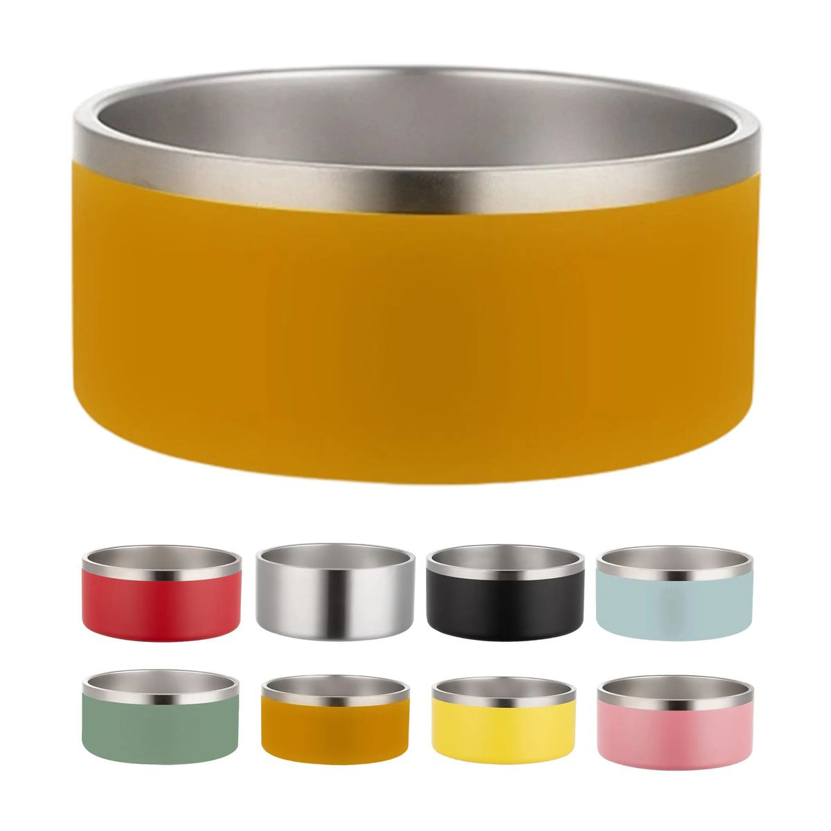 7 Inch Pet Bowl with Polished Finish 7