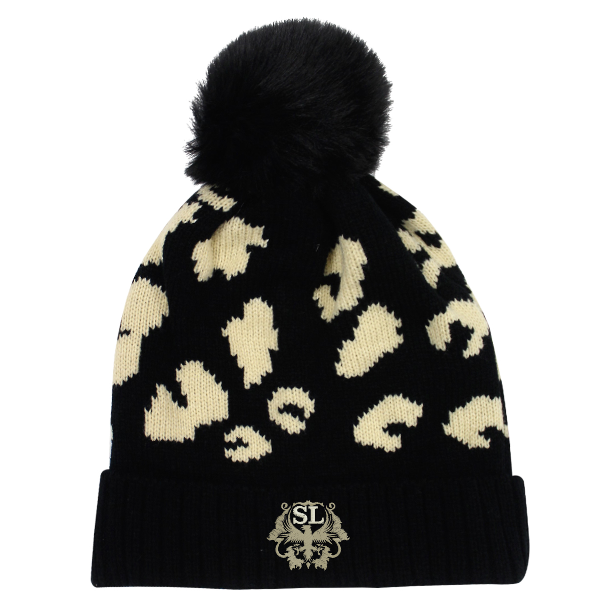 Leopard Print Pom Beanie 6