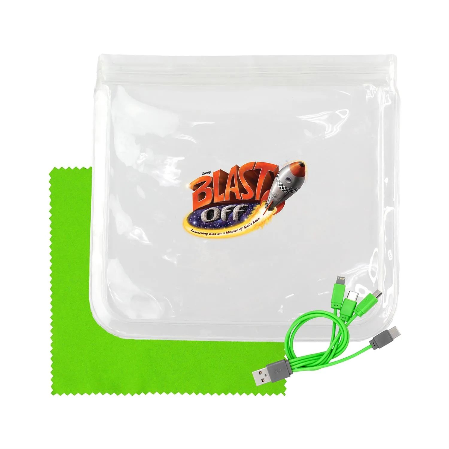 Clear Cable & Cloth Set 4