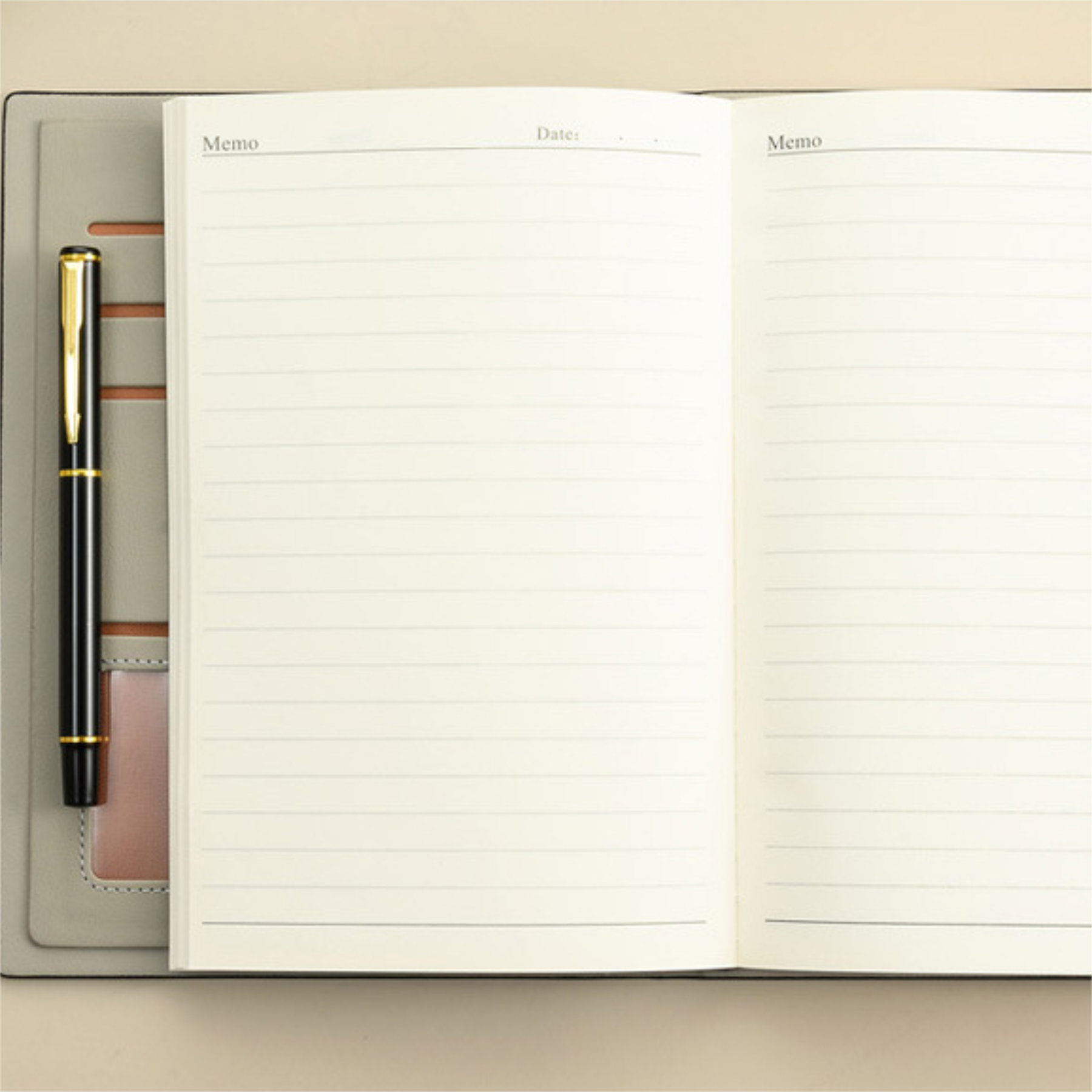 Suede Faux Sheepskin Notebook & Pen 6
