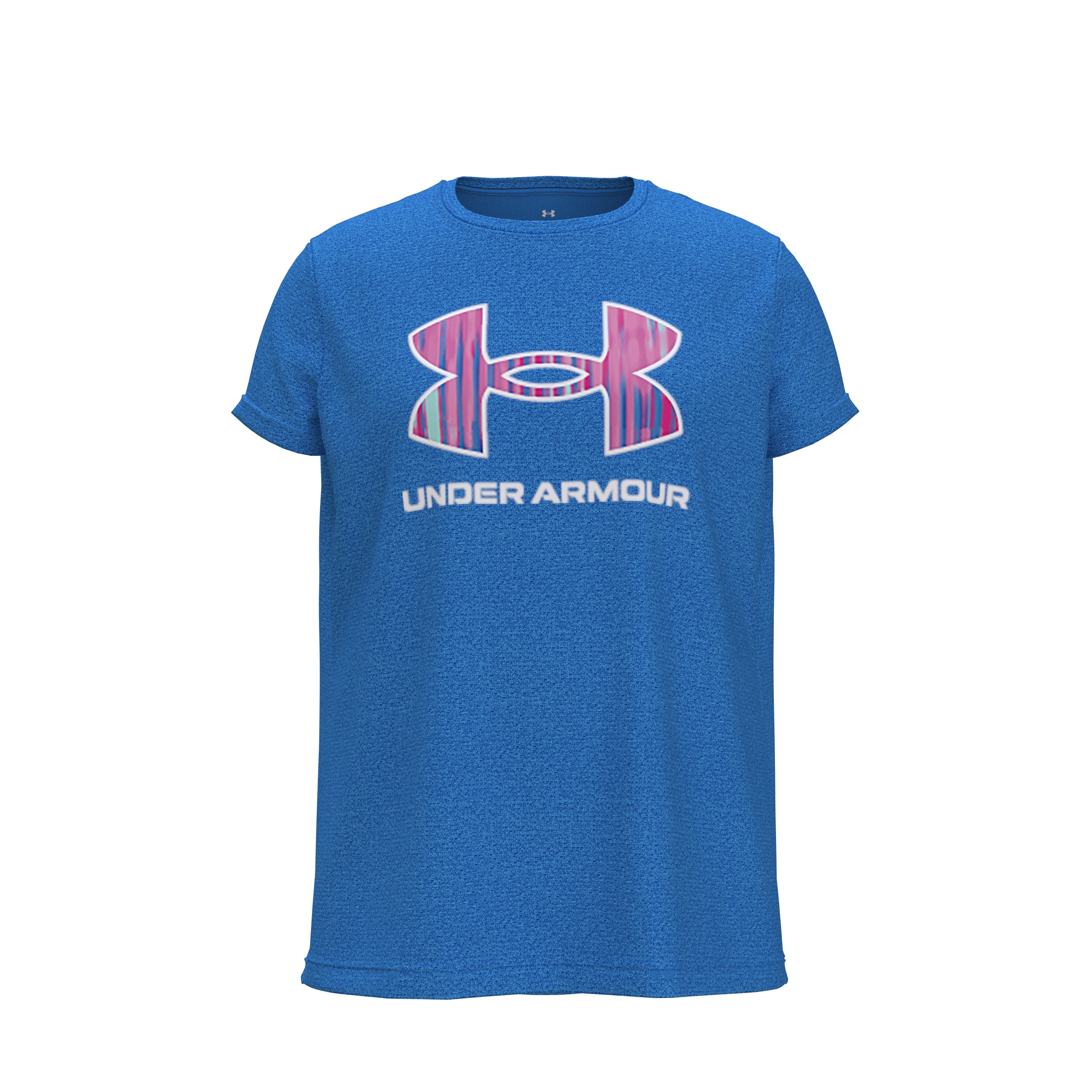 Girls' UA Tech Solid Print Big Logo Short Sleeve 4