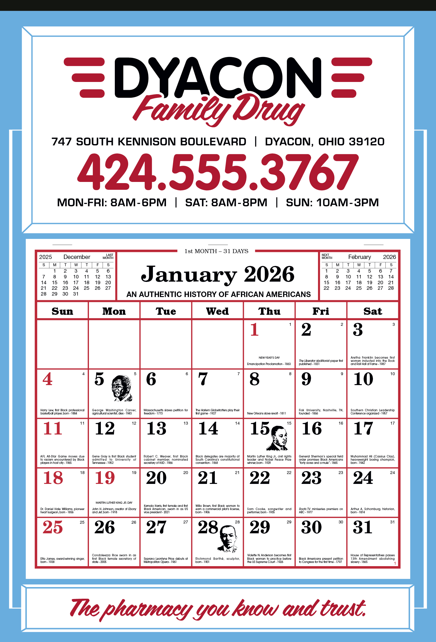 Skinner & Kennedy® Apron Calendar 6