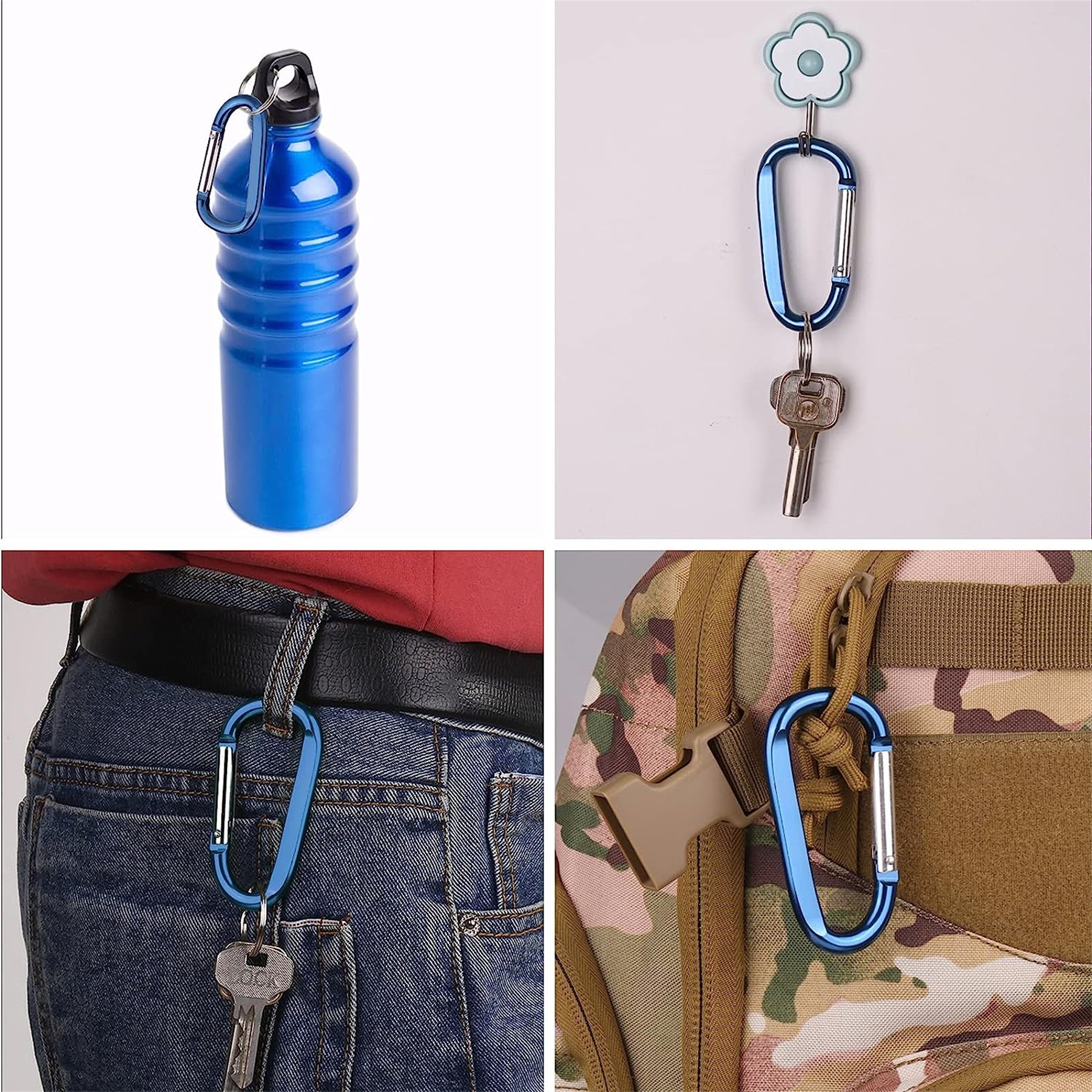 D Ring Shape Carabiner Keychain 2