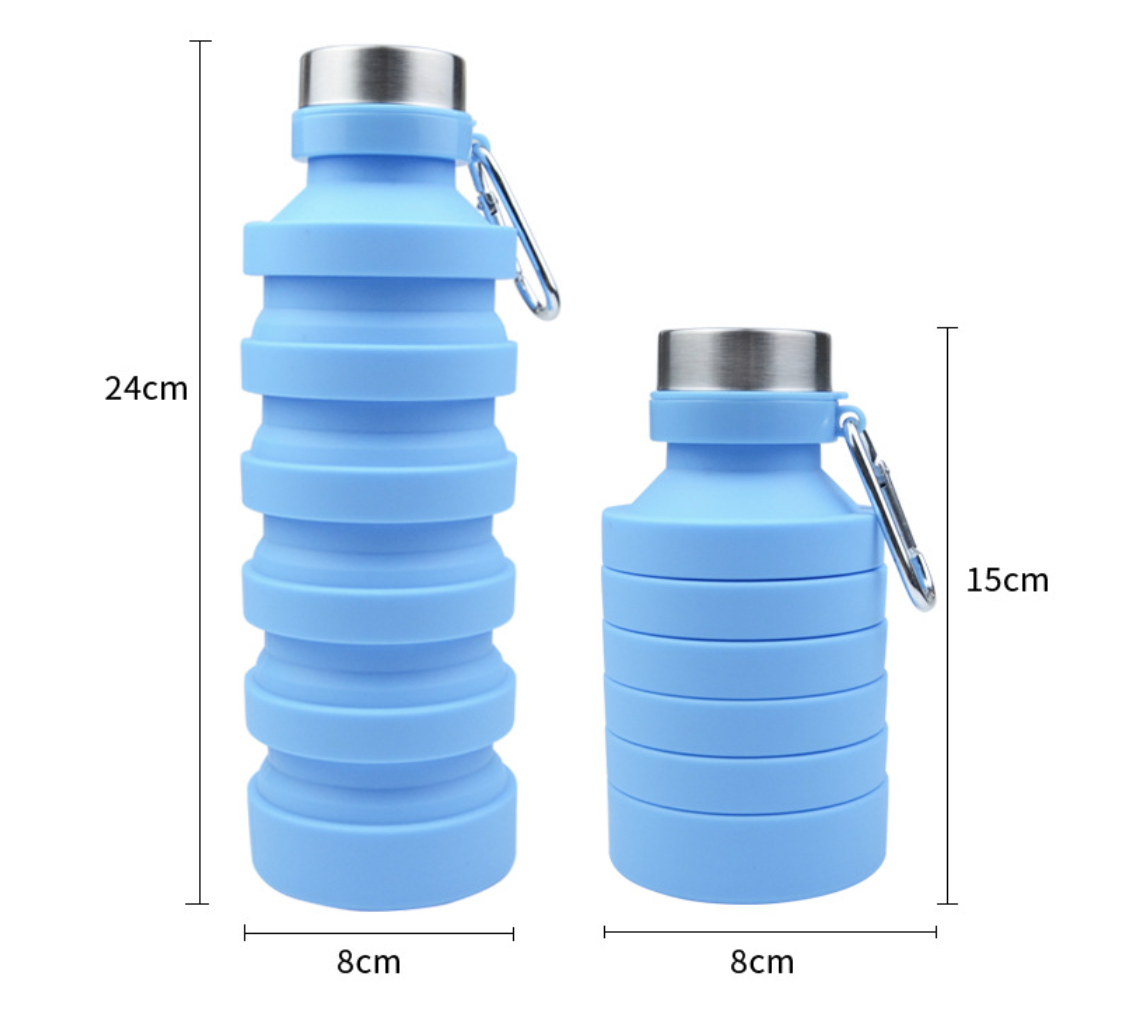18oz Collapsible Silicone Water Bottle 2