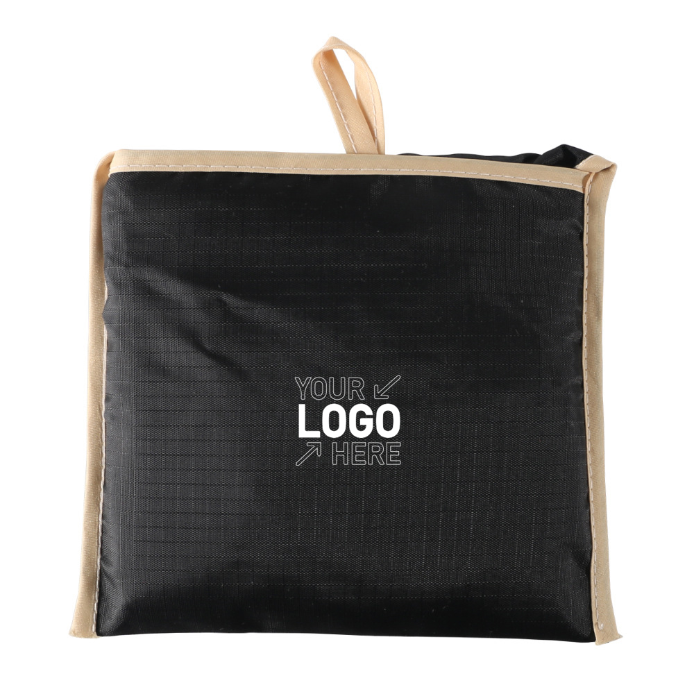 Portable Oxford folding tote shopping bag, custom tote bag with logo imprint 2