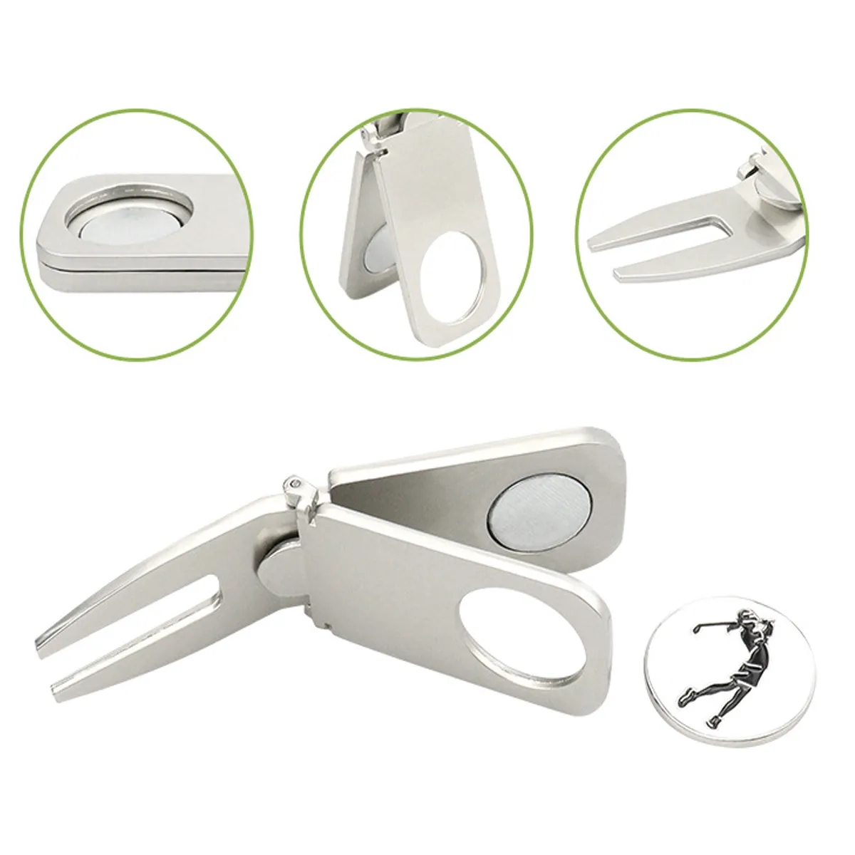 Magnetic Cigar Holder Divot Tool Golf Accessory 2