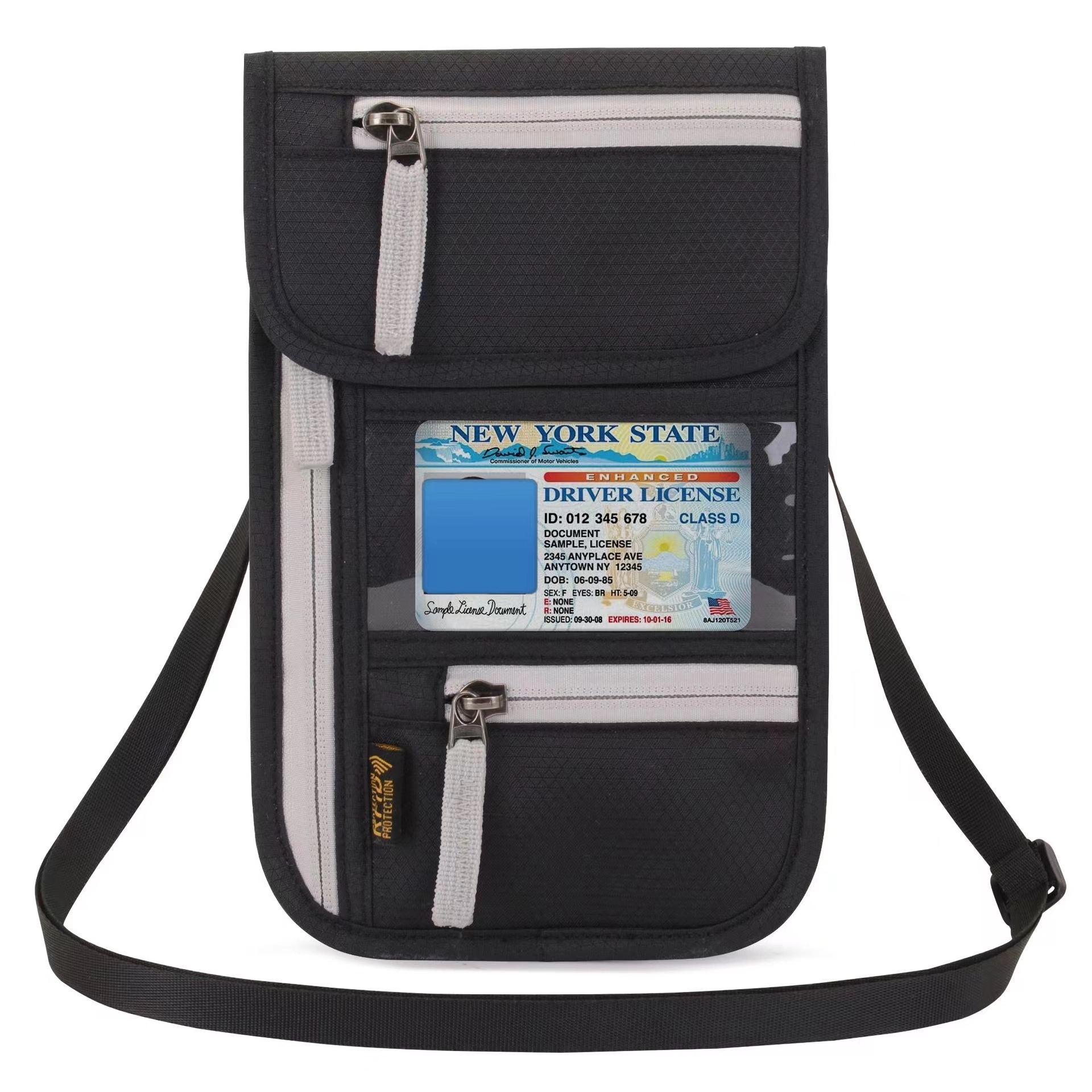 Custom RFID Blocking Travel Pouch Passport Holder Wallet 15