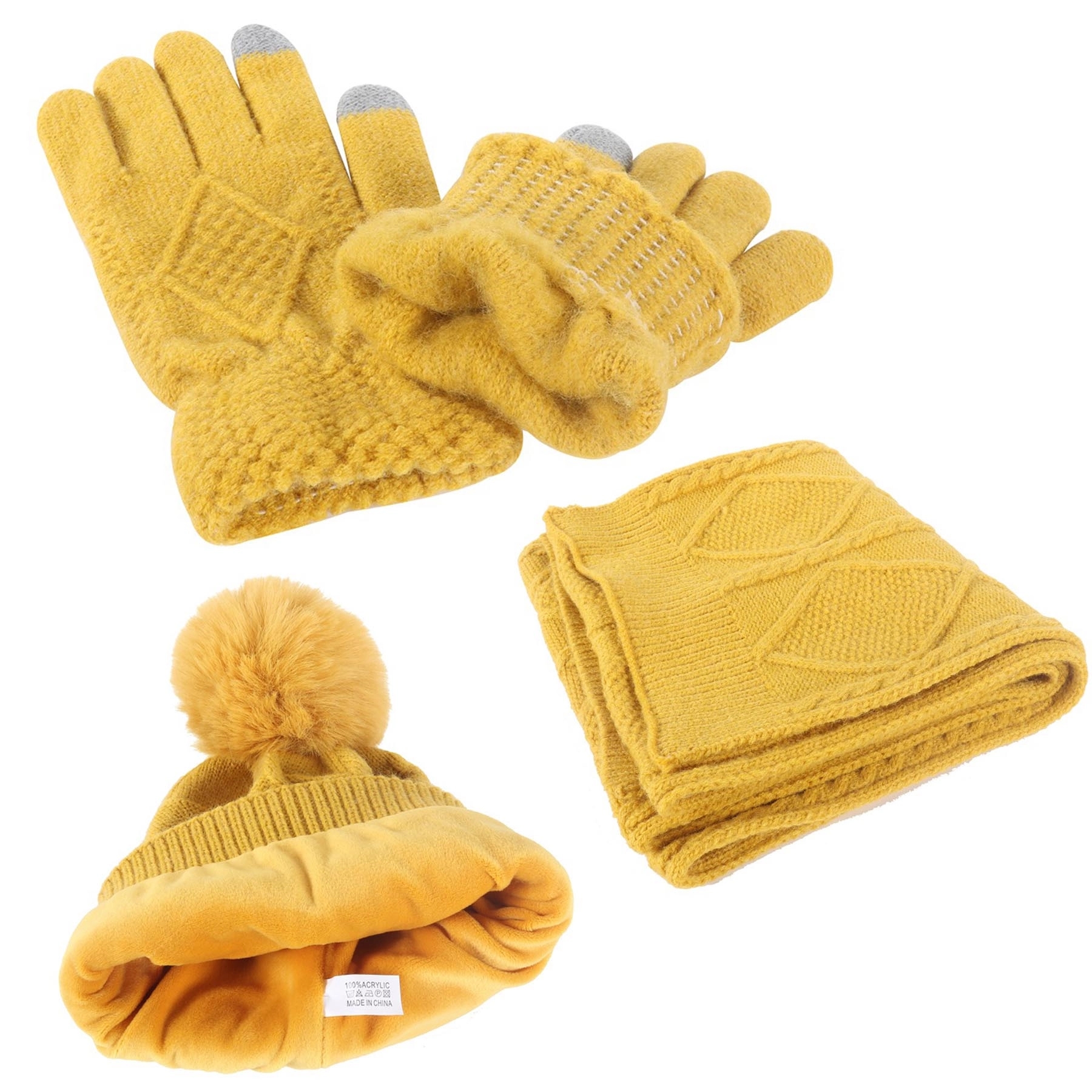 3Pcs Winter Scarf Set 4