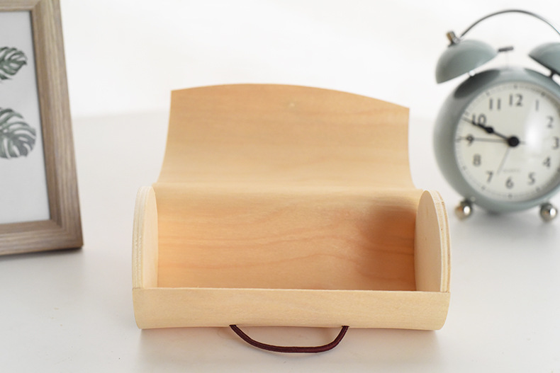 Wooden Round Bark Gift Storage Box 9
