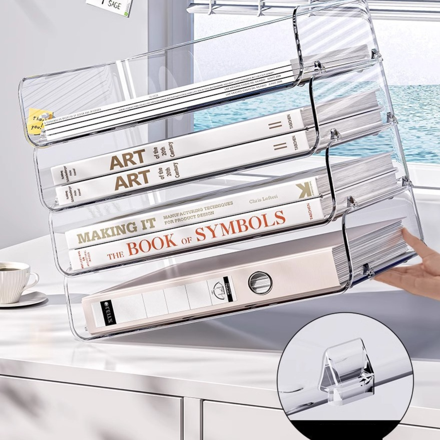 Stackable Clear Acrylic Desktop Organizer 3