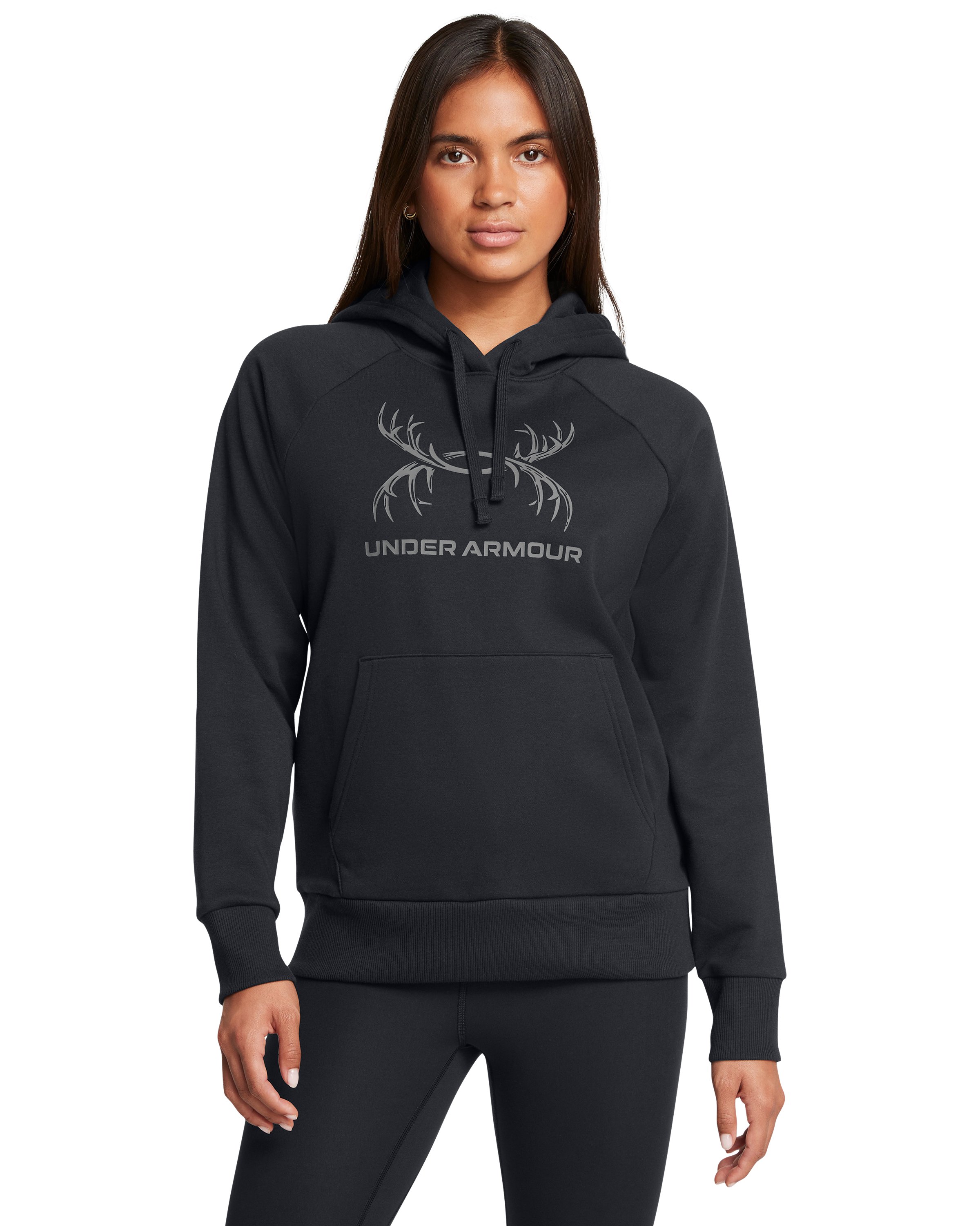 UA Rival Fleece Antler Women's Hoodie, custom hoodie or sweatshirt with logo imprint 2