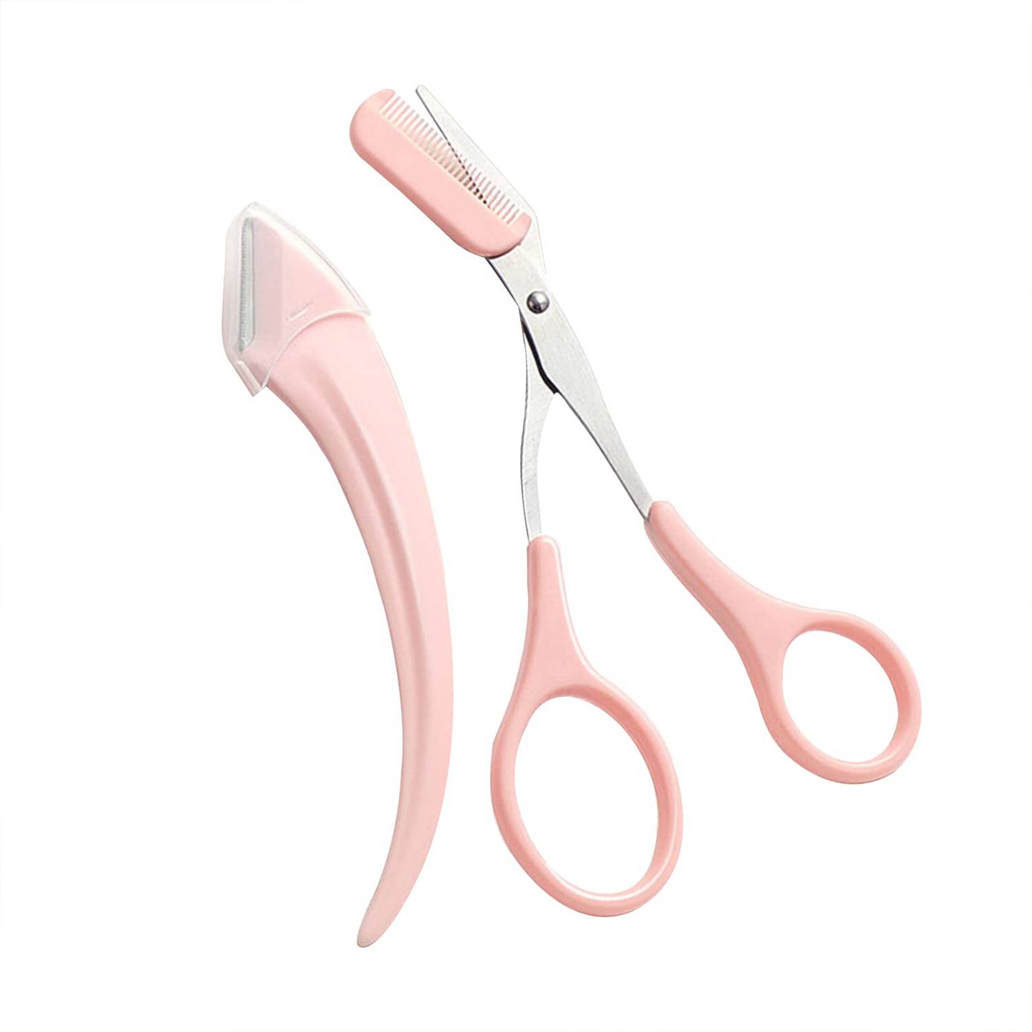 Eyebrow Trimmer Set Razor Scissors w/ Comb 8