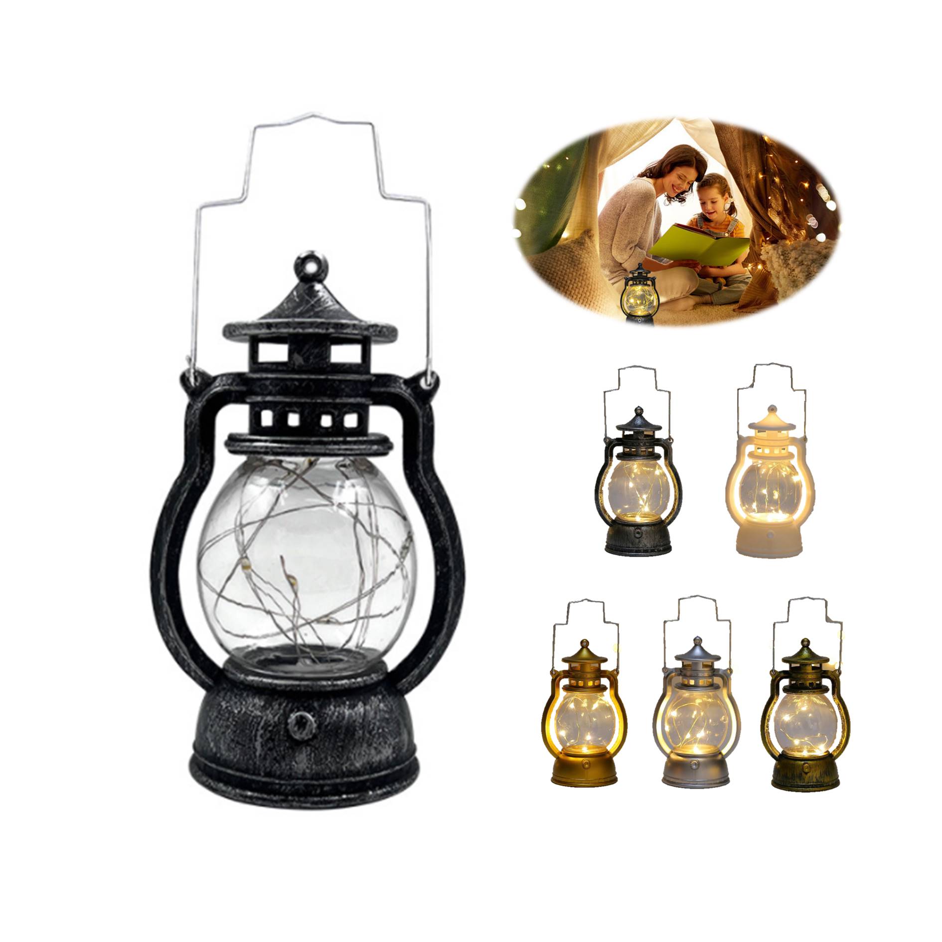 Outdoor Retro LED Portable Hanging Lights 3