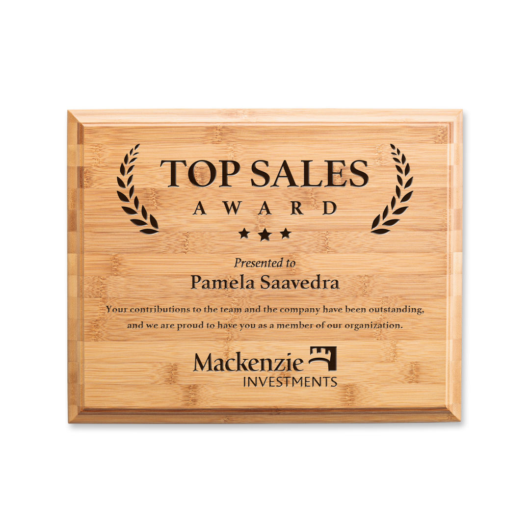Bamboo Engraved Plaque 10