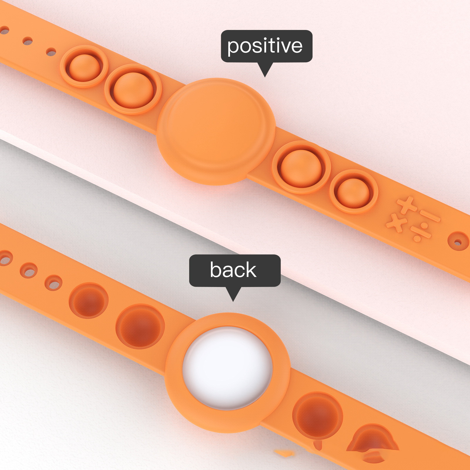 Multifunctional Airtag Protective Case Silicone Sleeve Bracket/ Bubble Push 17