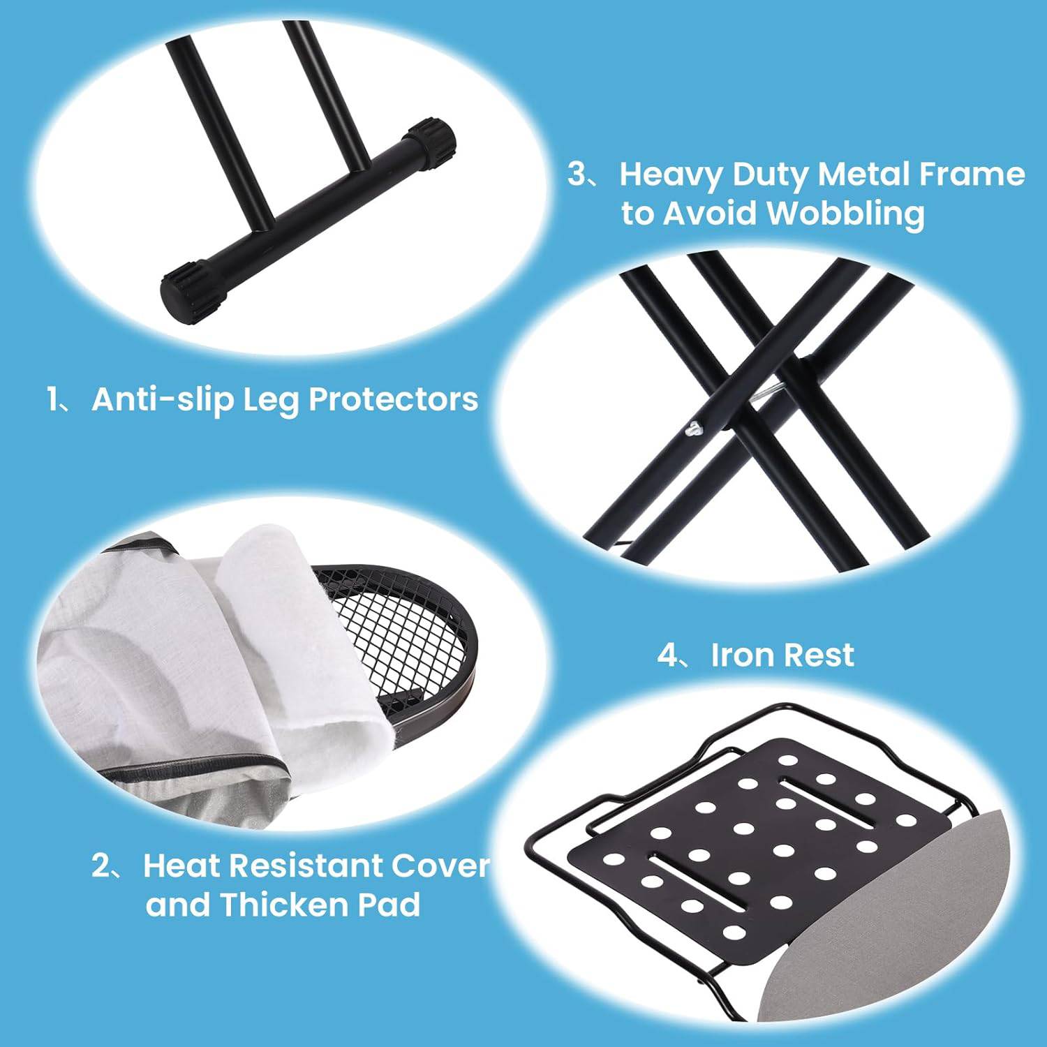 Ironing Board with Heat Resistant Cover 9