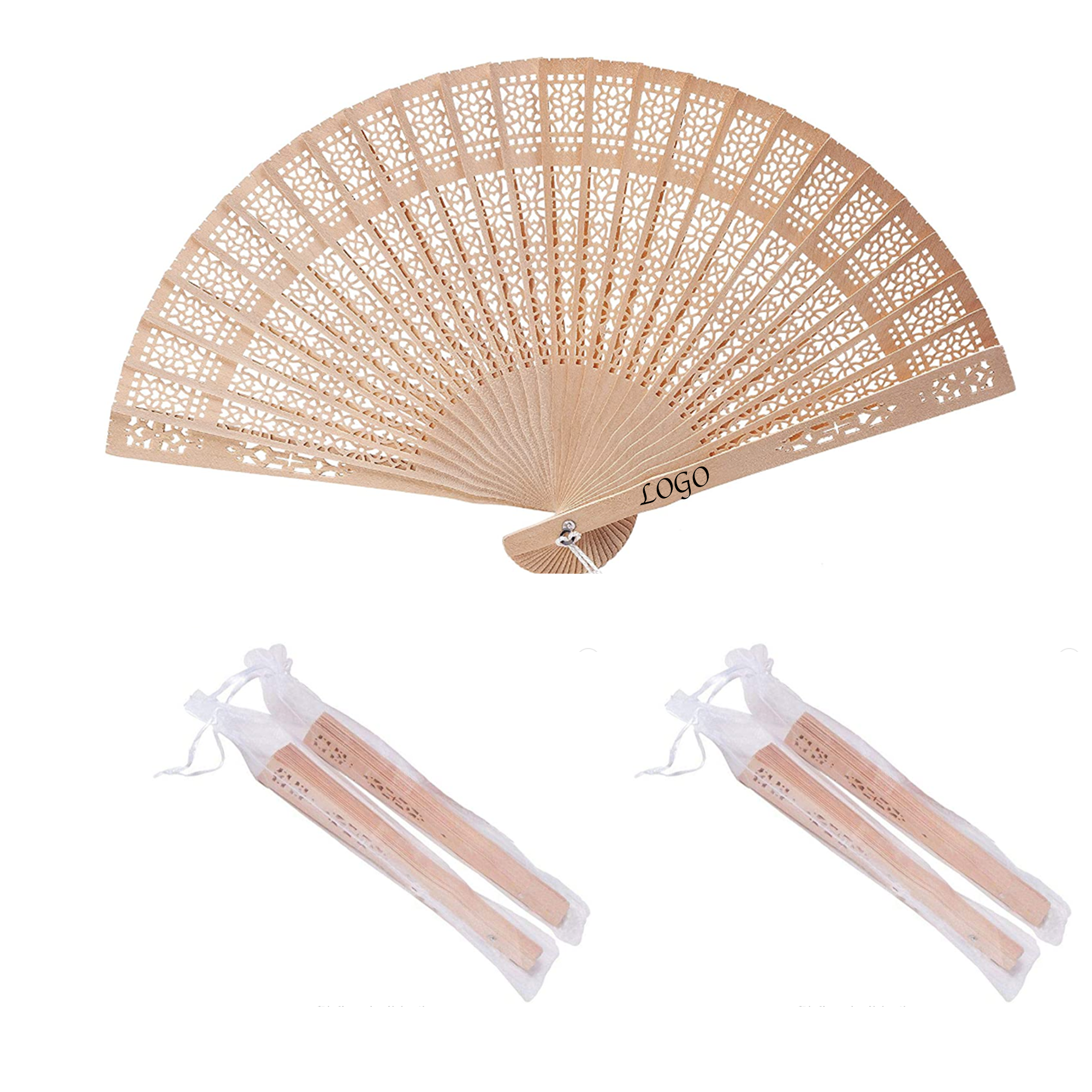 Wood Folding Fan MOQ 50PCS